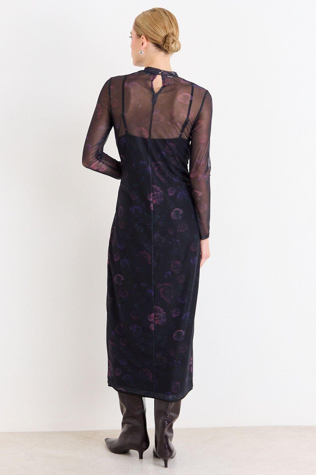 Vestido Largo Fantasia Negro Ash 13507226003102-3