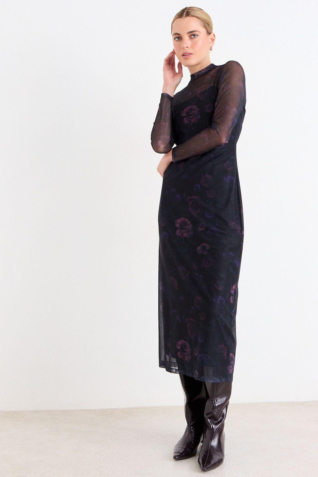 Vestido Largo Fantasia Negro Ash 13507226003102-4