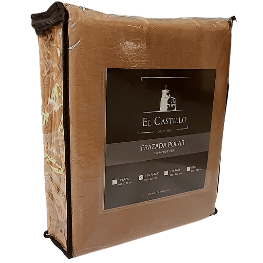 Frazada Polar Flannel Beige 1,5 Pl-1