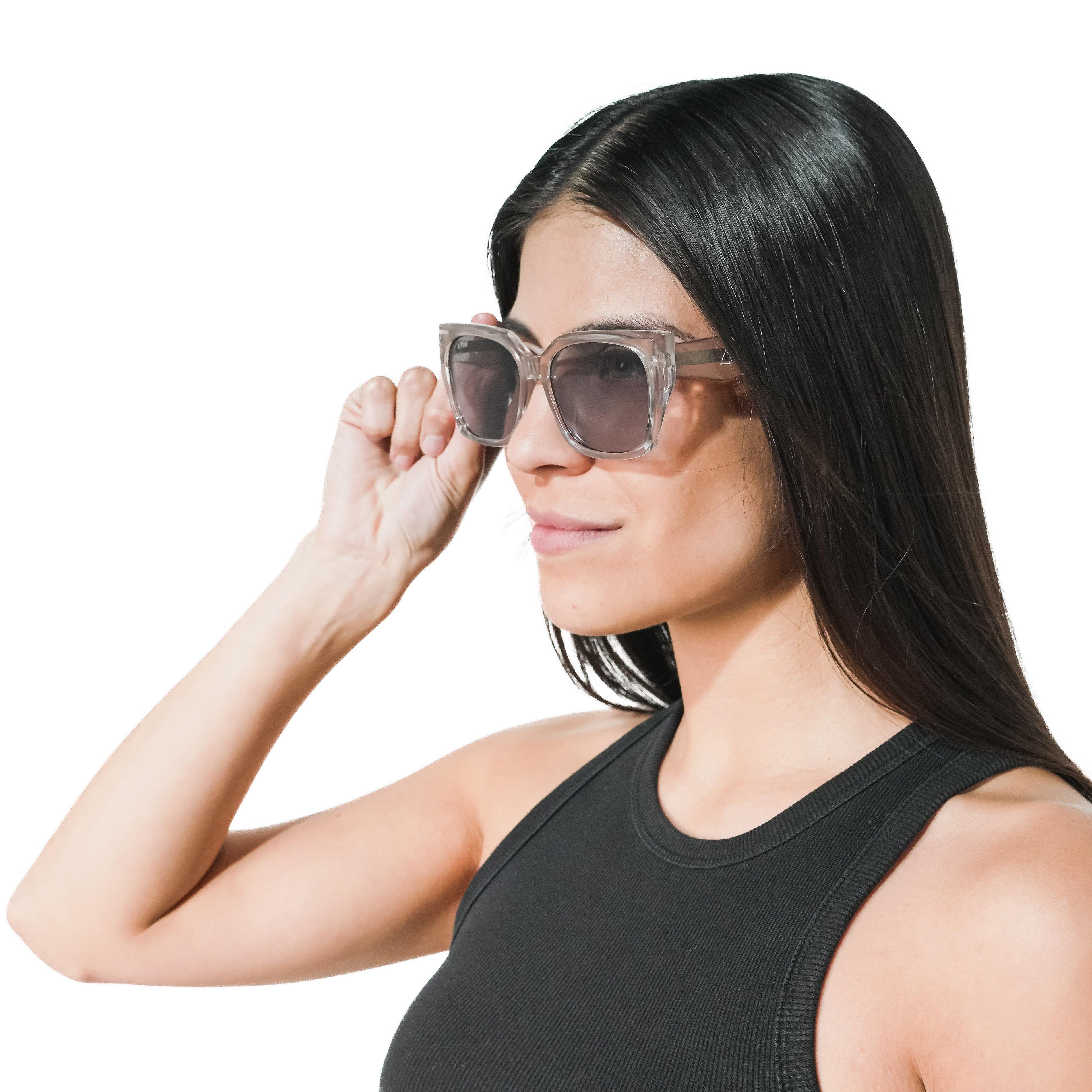 Lente de sol beige Alessa / Gris UV400 X FIRE-3