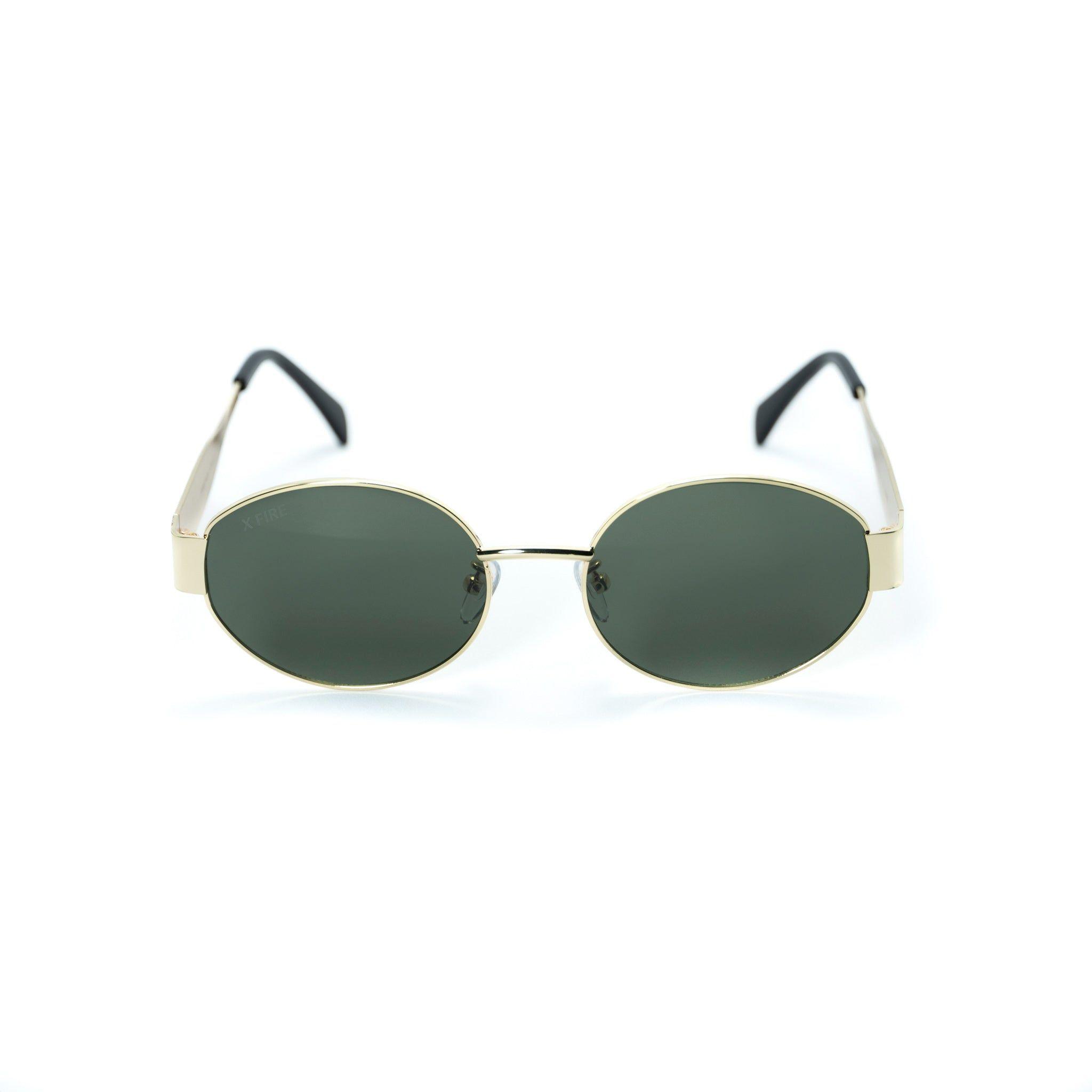 Lente de sol dorado Armonia / Verde UV400 X FIRE-0