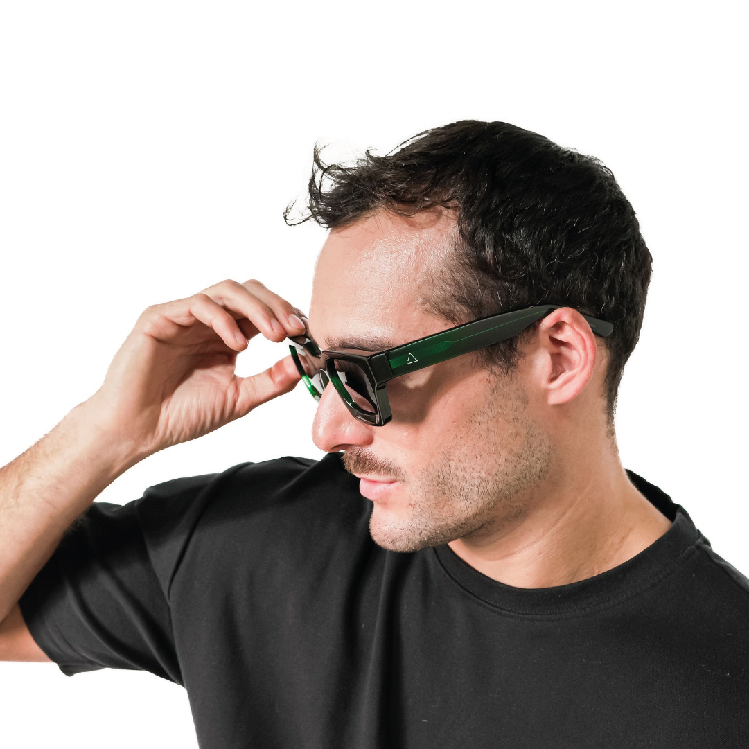 Lente de sol Verde Spargi / Negro UV400 X FIRE-7