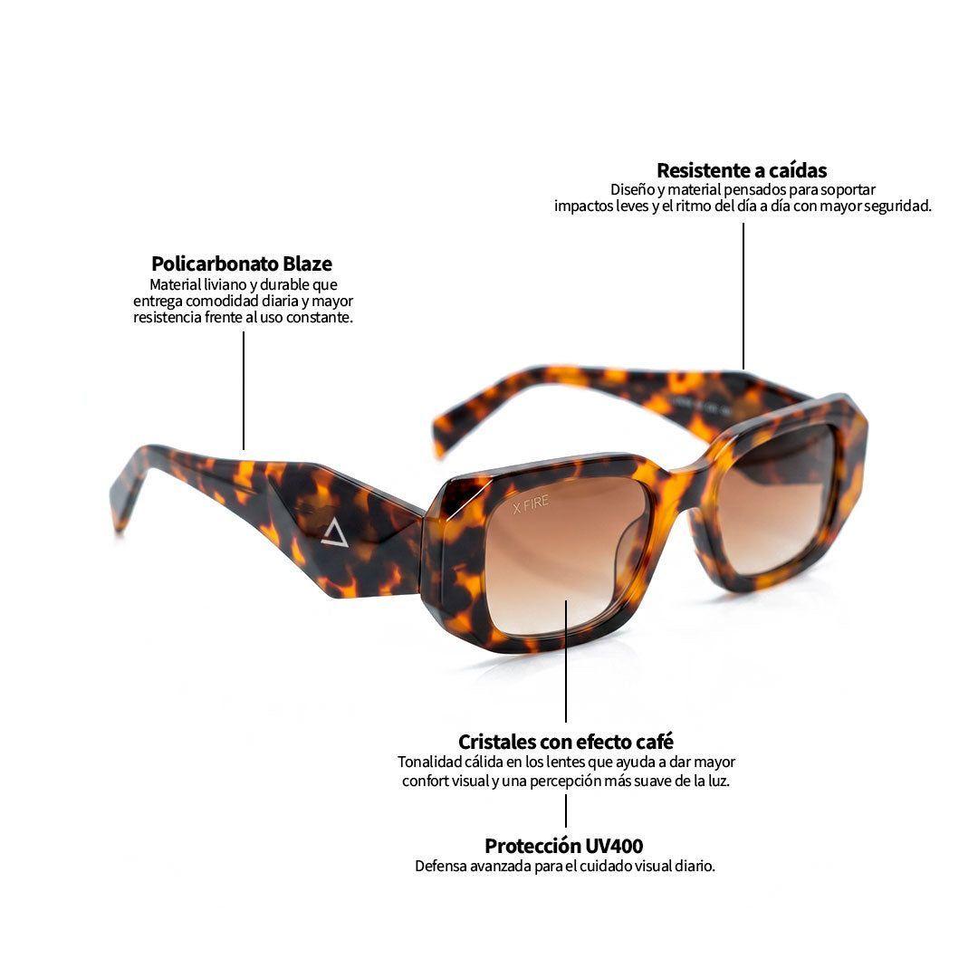 Lente de sol Bombay Animal Print / Café UV400 X FIRE-3