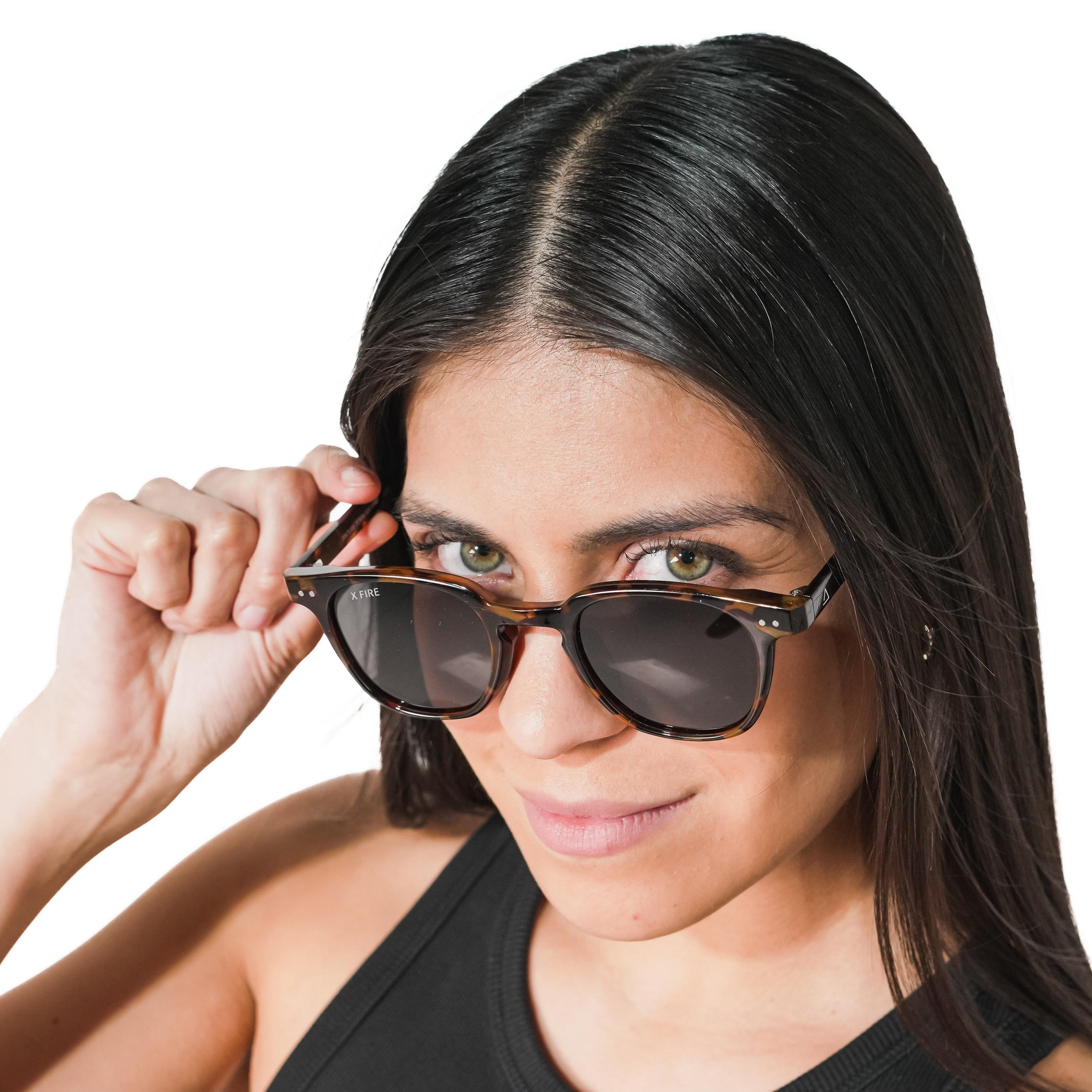 Lente de sol Animal Print Greco Plus / Negro UV400 X FIRE-2