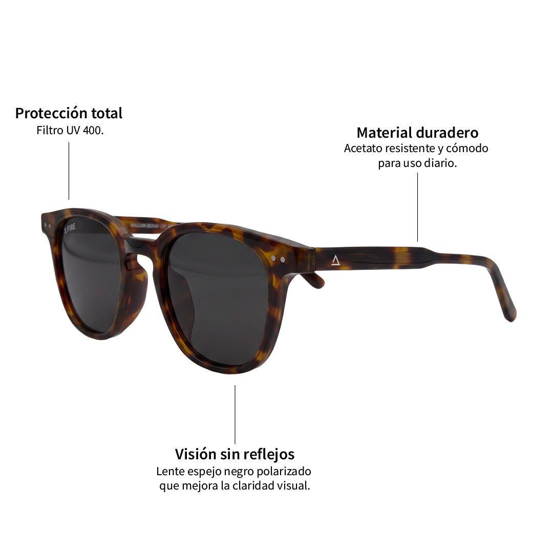 Lente de sol Animal Print Greco Plus / Negro UV400 X FIRE-6