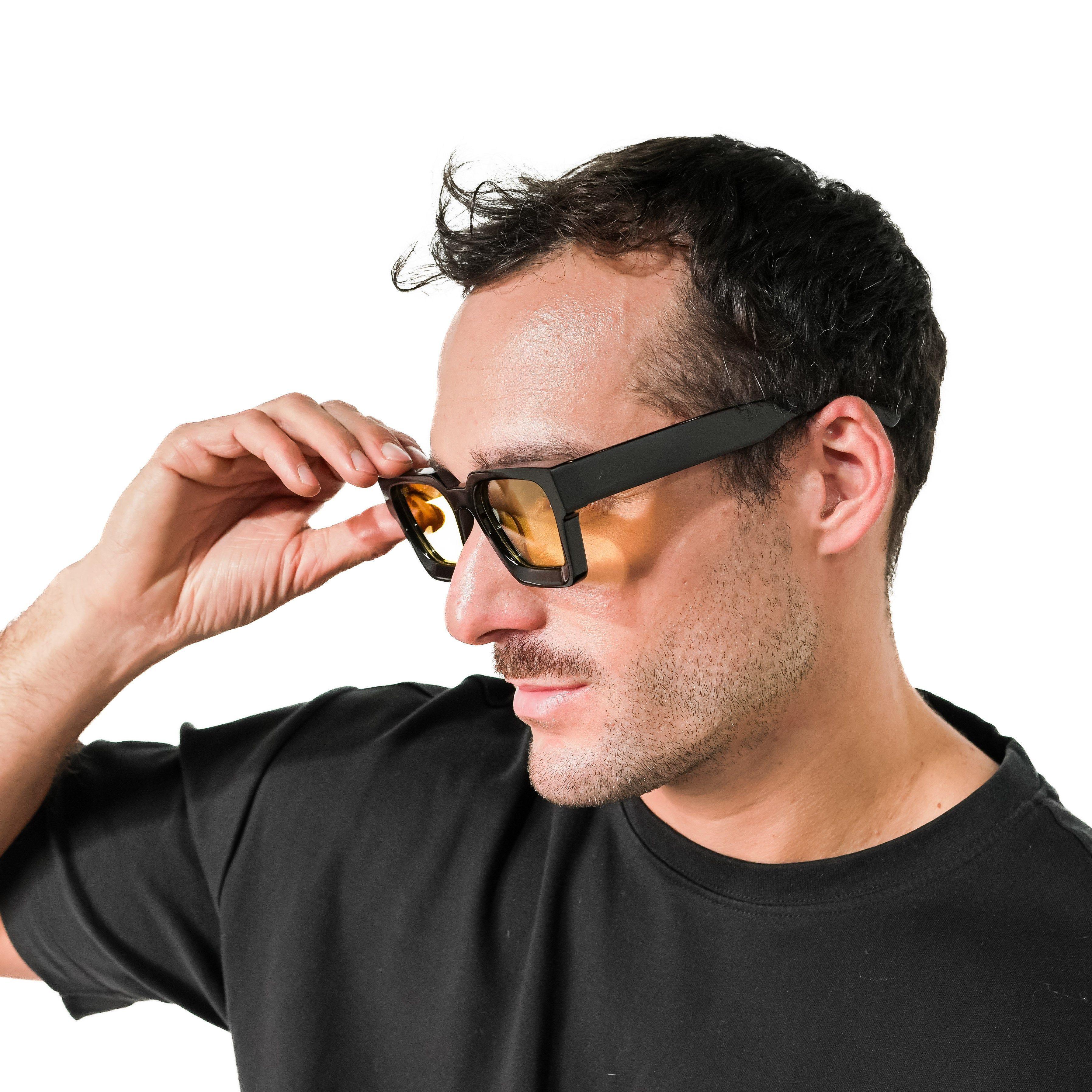 Lente de sol Negro Spargi / Amarillo UV400 X FIRE-4