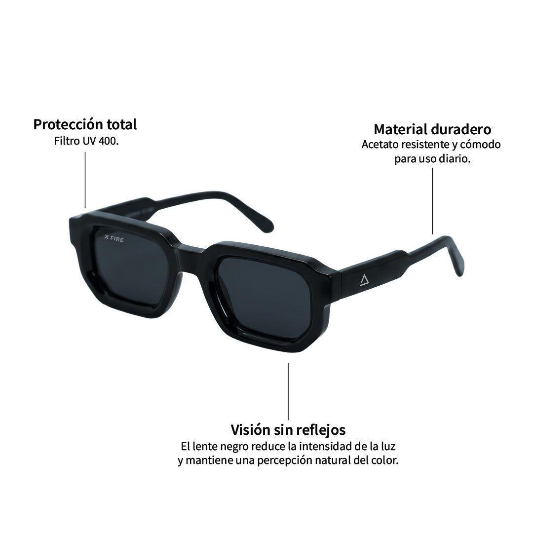 Lente de sol Negro Sambra / Negro UV400 X FIRE-3