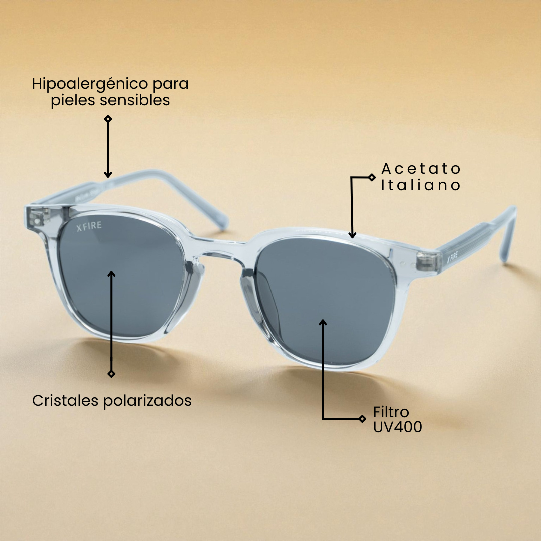 Lente de sol Gris Greco Plus  / Negro UV400 X FIRE-2