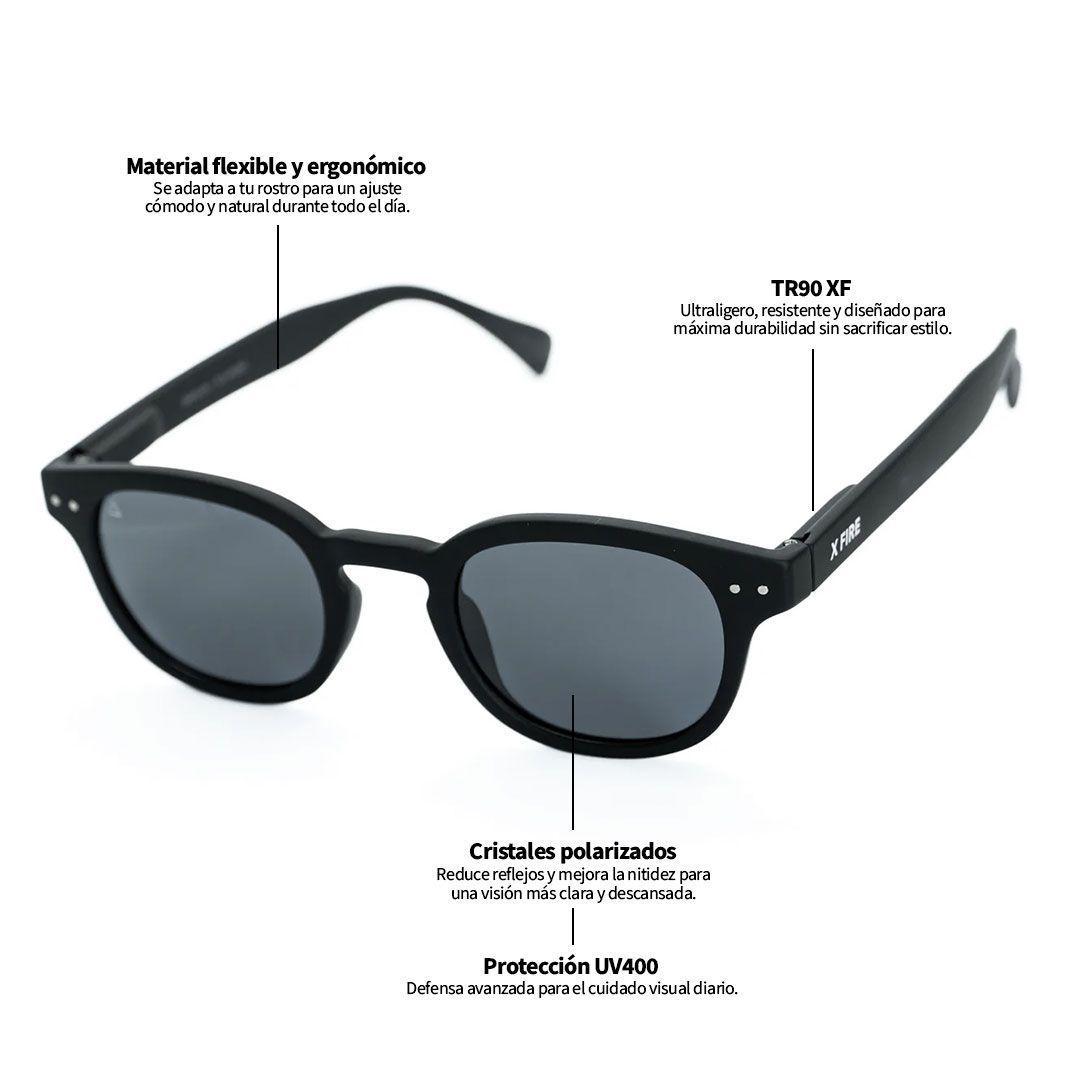 Lente de sol Negro Sergach Negro UV400 X FIRE-3