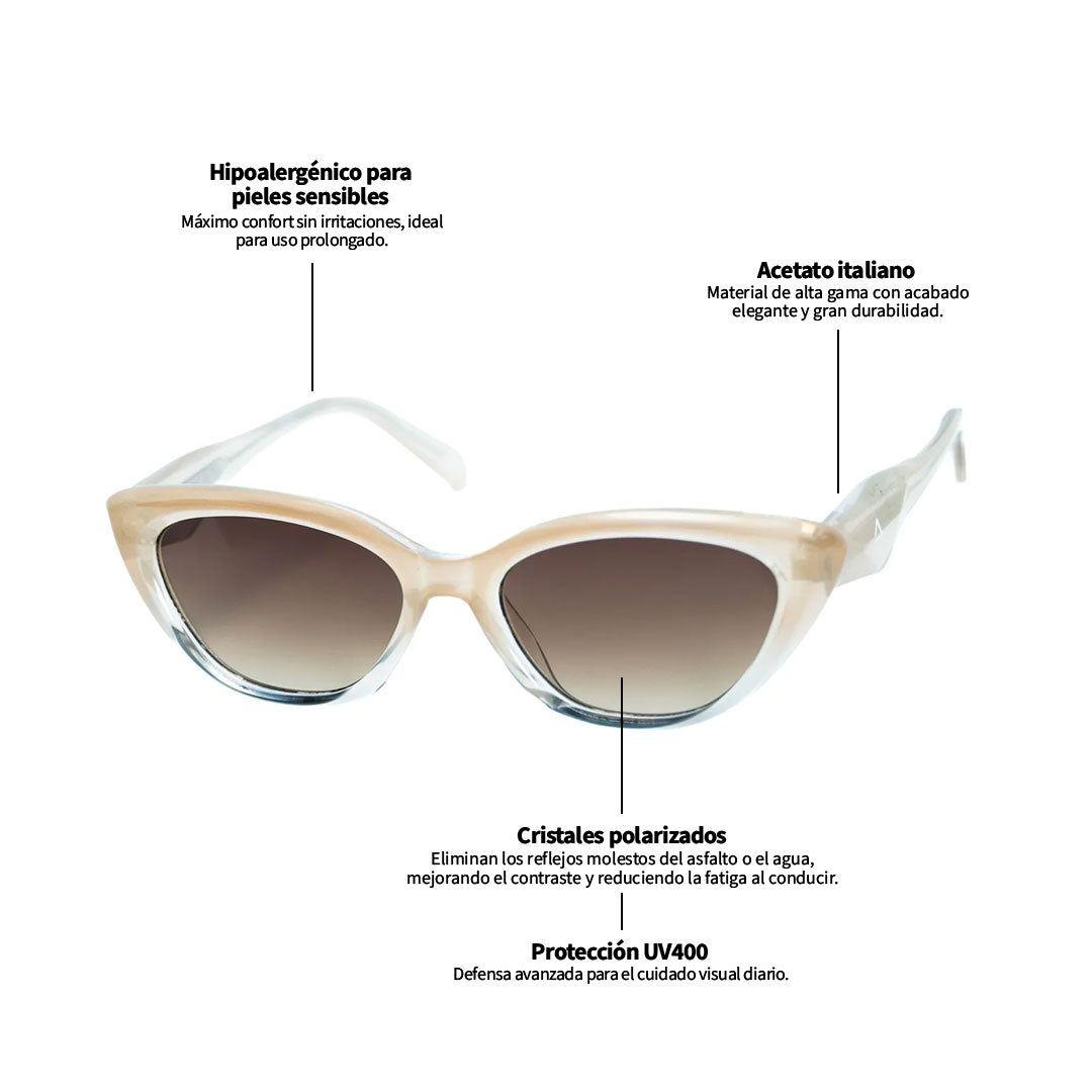 Lente de sol Beige Pandora / Café UV400 X FIRE-6