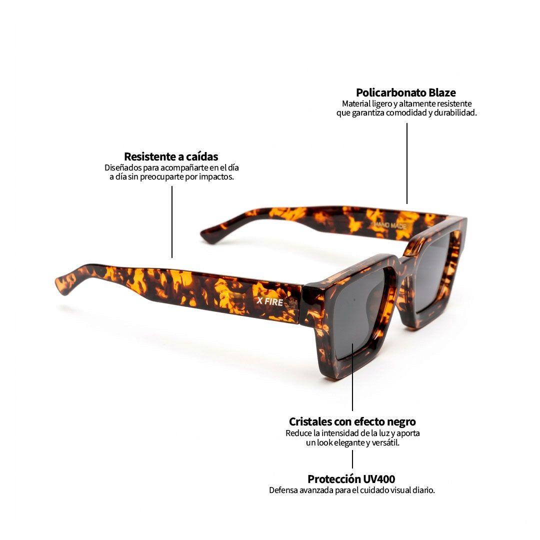 Lente de sol Negro Leopardo Soneva / Negro UV400 X FIRE-3