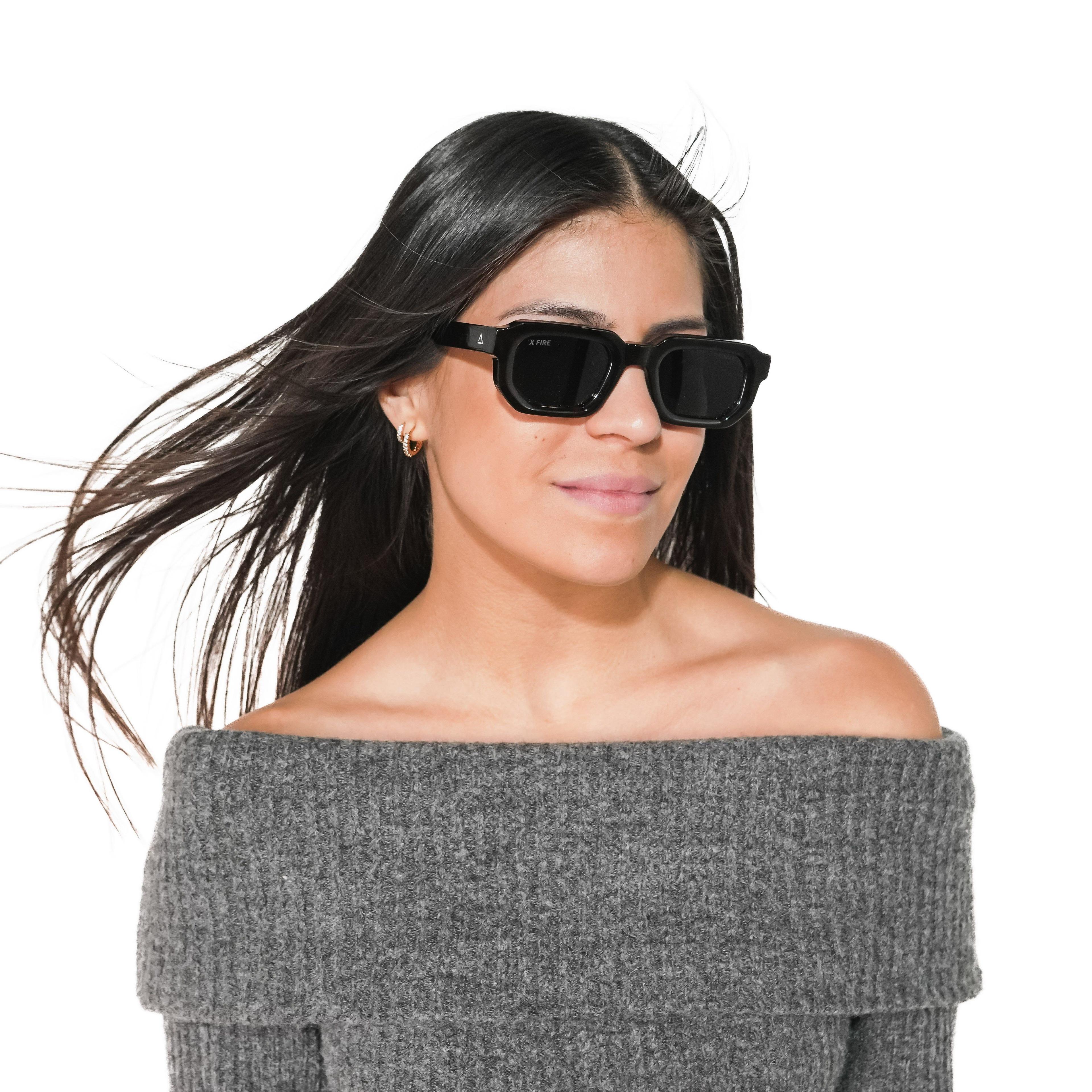 Lente de sol Negro Oasis / Negro UV400 X FIre-1
