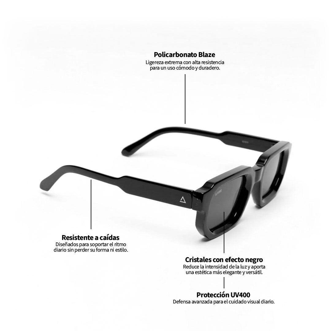 Lente de sol Negro Oasis / Negro UV400 X FIre-7