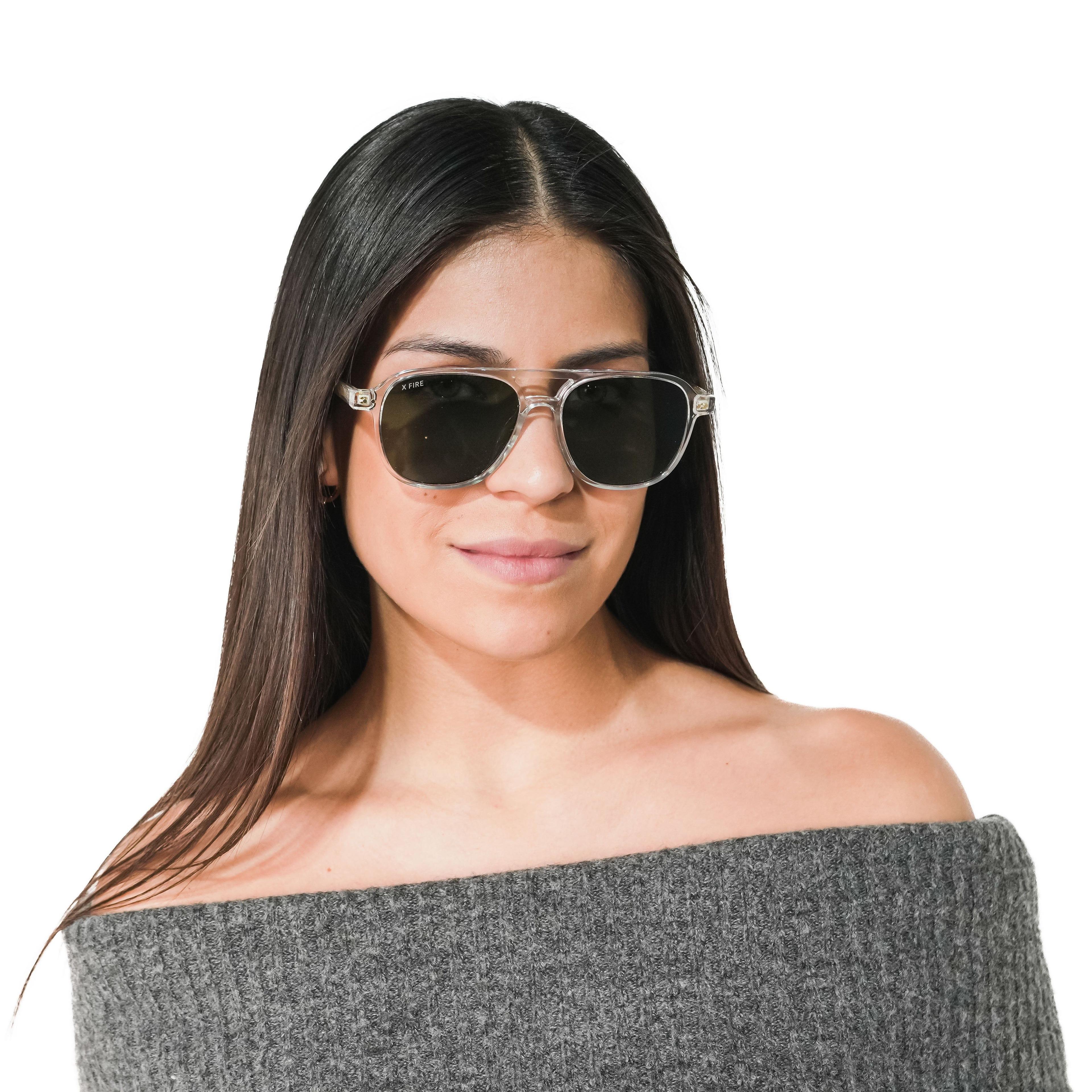 Lente de sol Manzini Transparente / Verde UV400 X FIRE-2