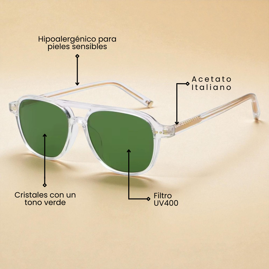 Lente de sol Manzini Transparente / Verde UV400 X FIRE-7