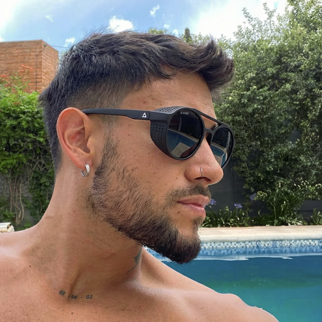 Lente de sol Negro Rekz / Negro UV400 X FIRE-4