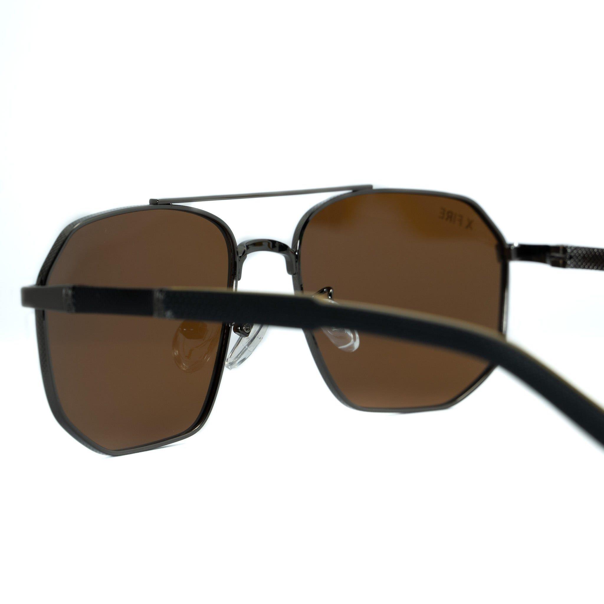 Lente de sol Plateado Montella / Café UV400 X FIRE-5