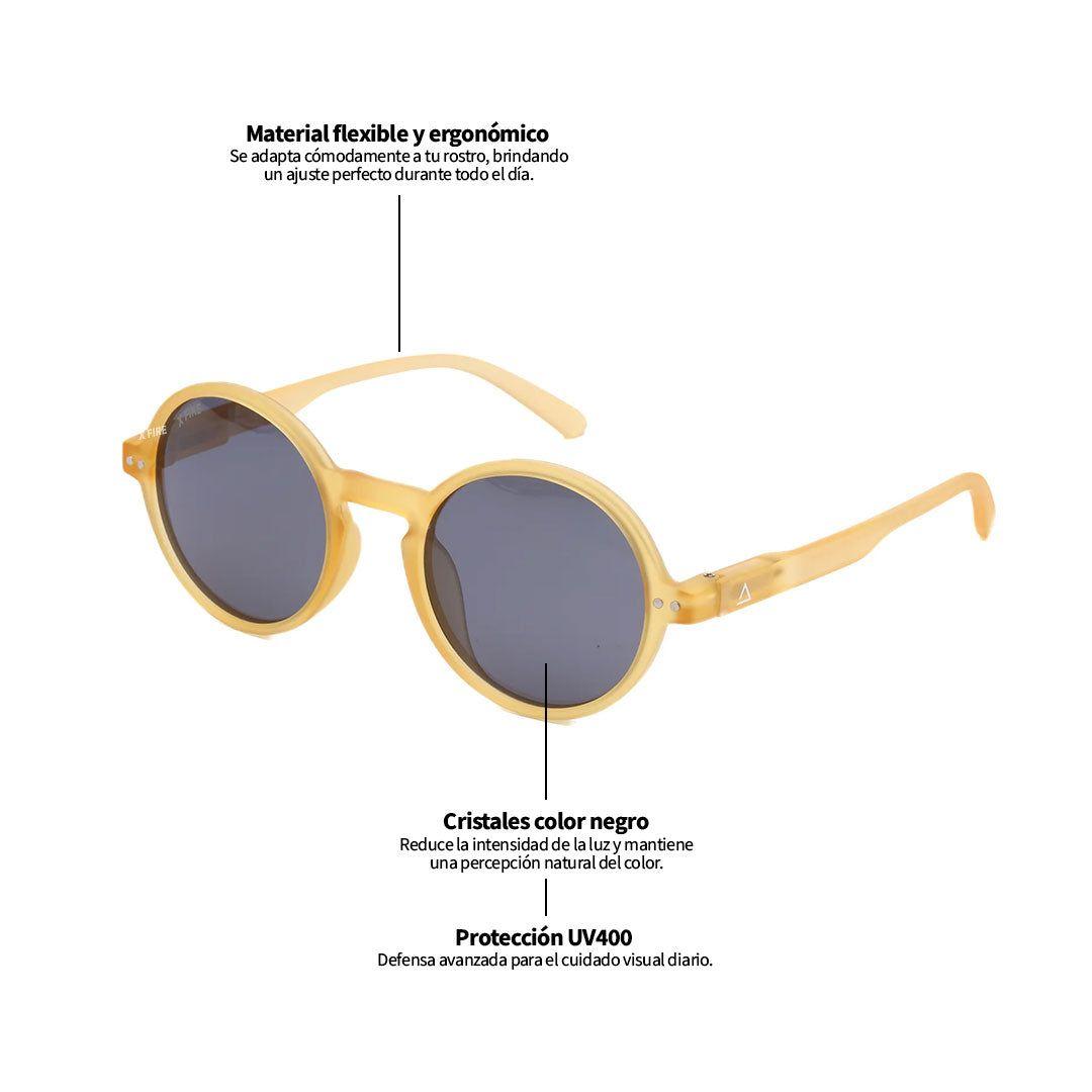 Lente de sol Amarillo Hakim / Negro UV400 X FIRE-3