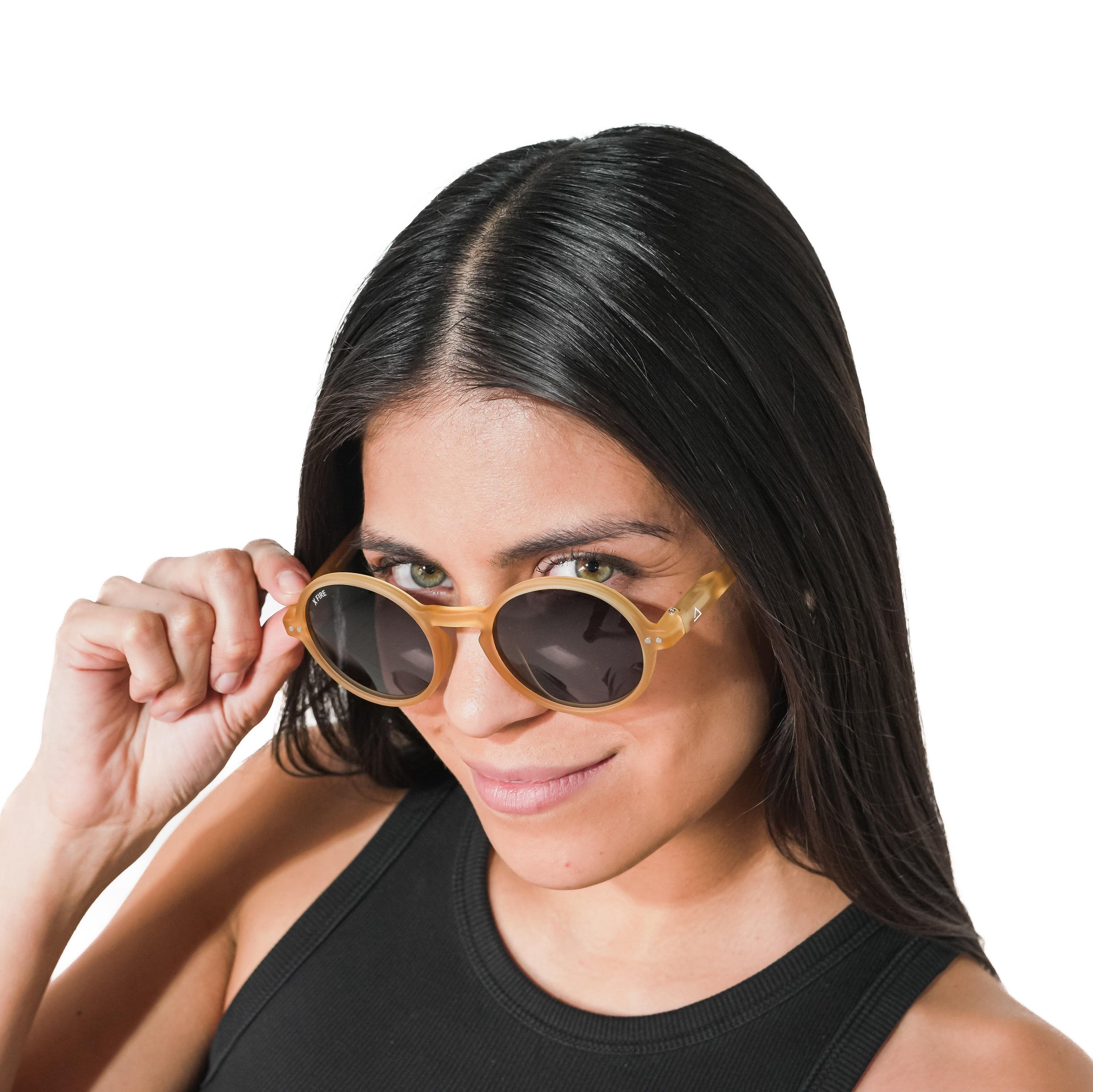 Lente de sol Amarillo Hakim / Negro UV400 X FIRE-9