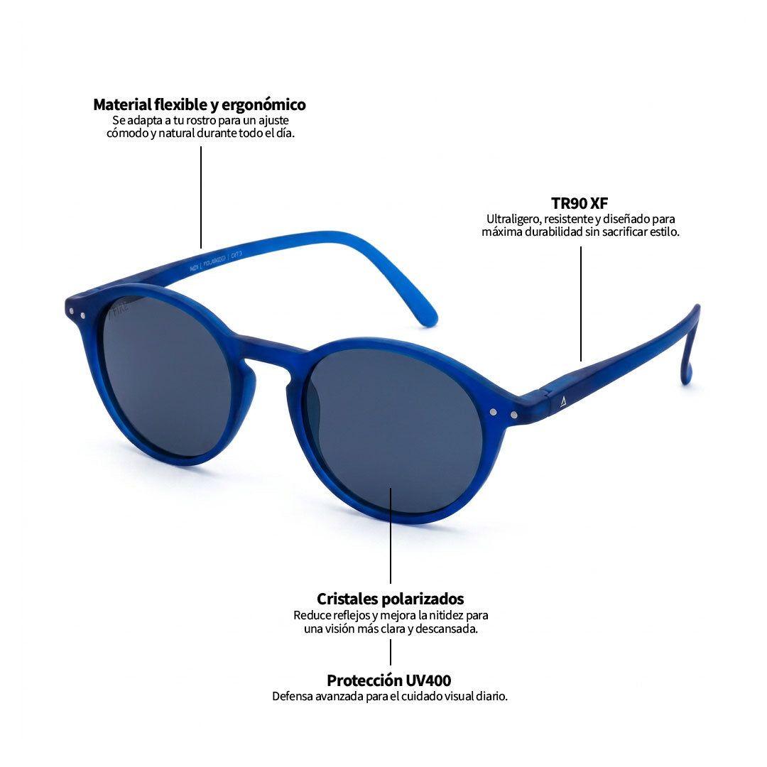 Lente de sol Azul Niza / Negro UV400 X FIRE-9