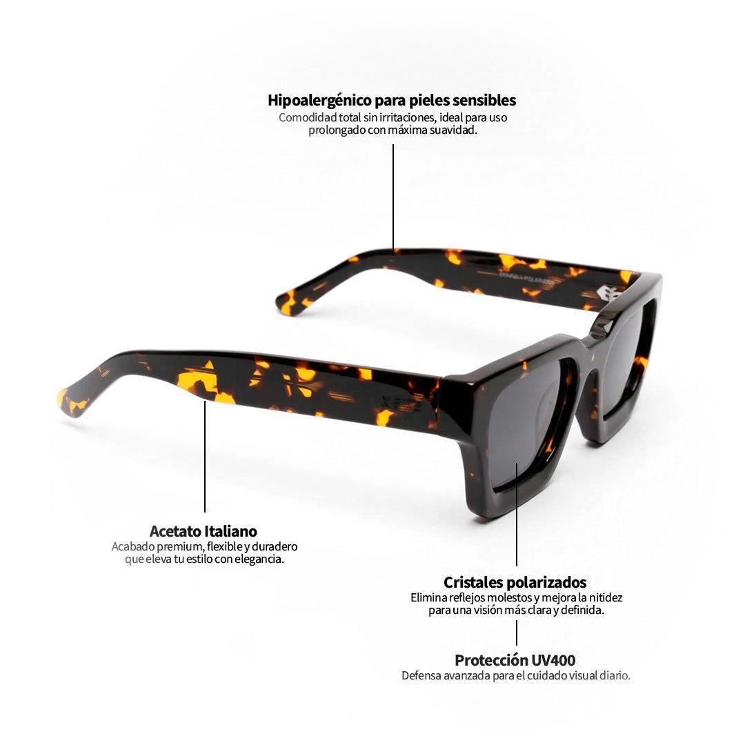 Lente de sol Animal Print Spargi / Negro UV400 X FIRE-3
