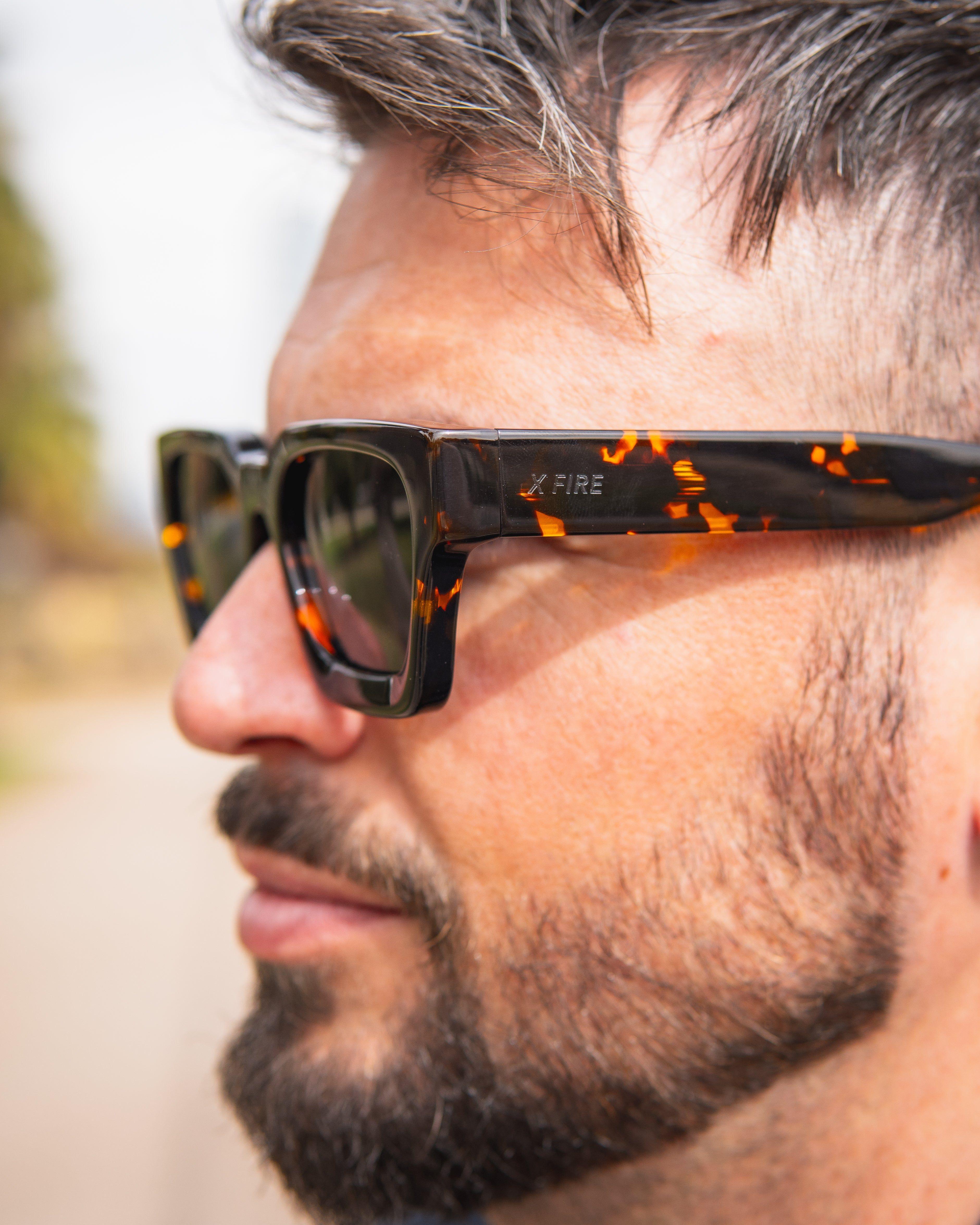 Lente de sol Animal Print Spargi / Negro UV400 X FIRE-5