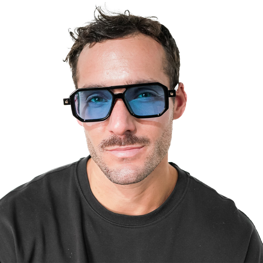 Lente de sol Bali Negro / Azul UV400 X FIRE-5