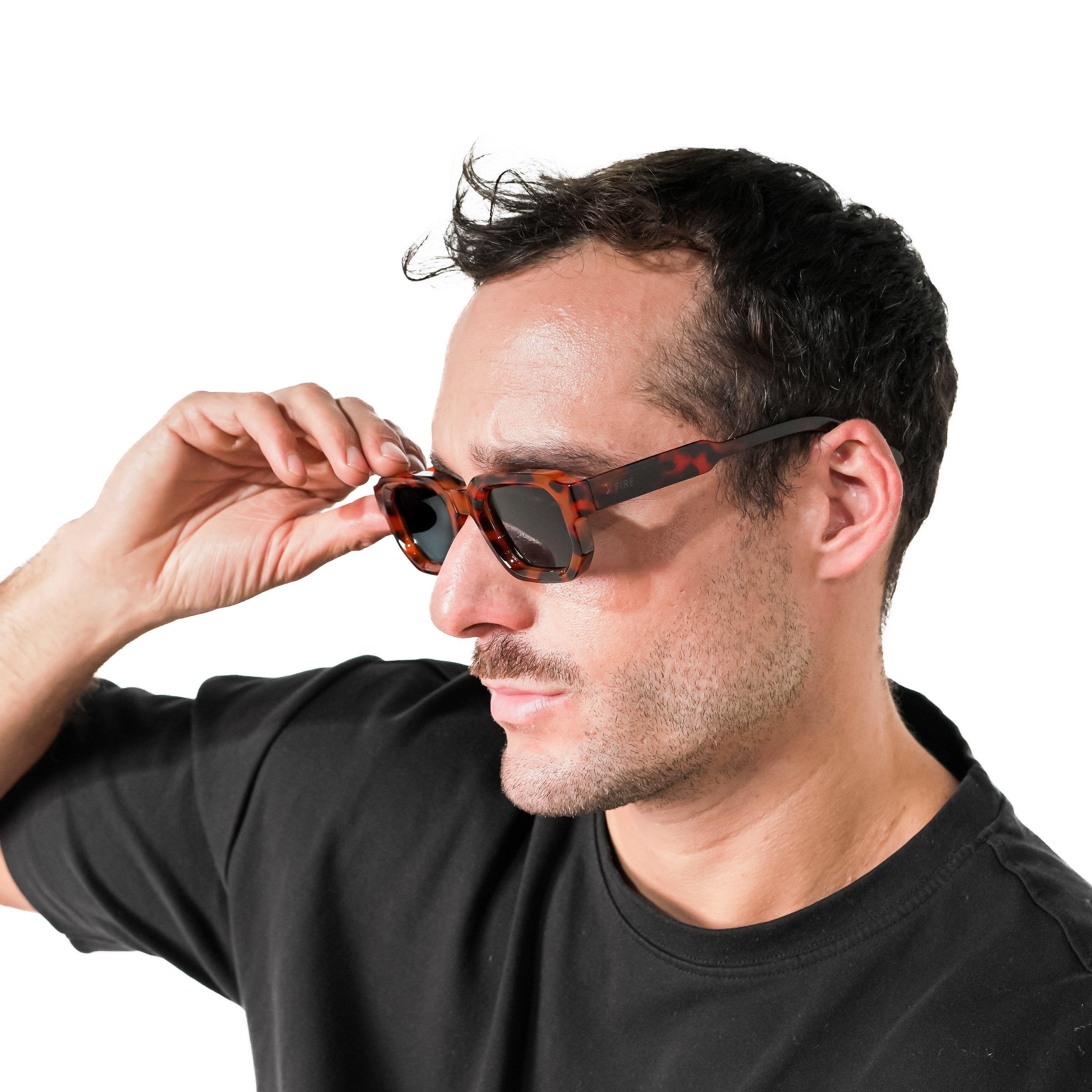 Lente de sol Animal Print Oasis / Negro UV400 X FIRE-3