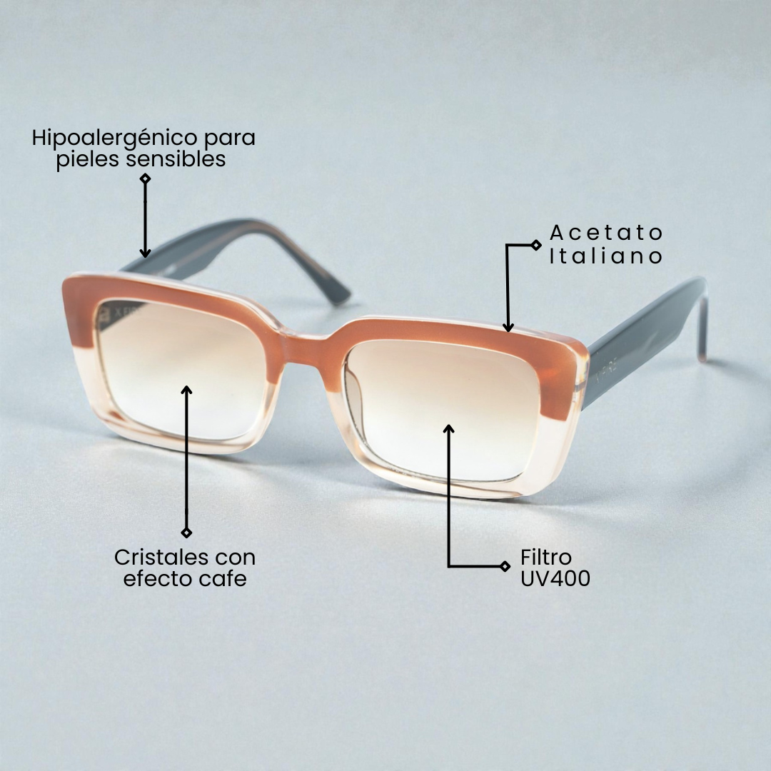 Lente de sol Café Misso / Café UV400 X FIRE-6