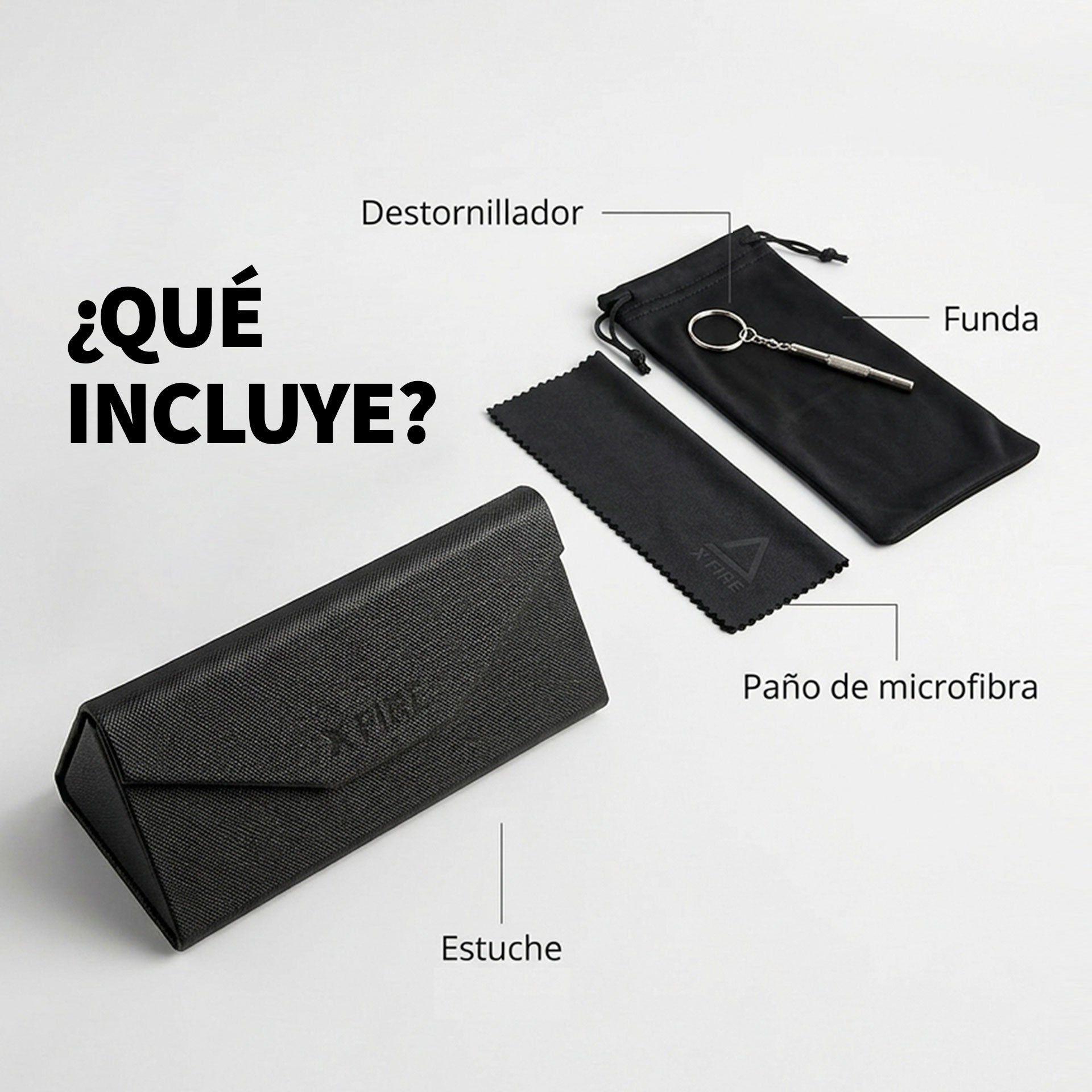 Lente de sol Negro Hamad / Verde UV400 X FIRE-3