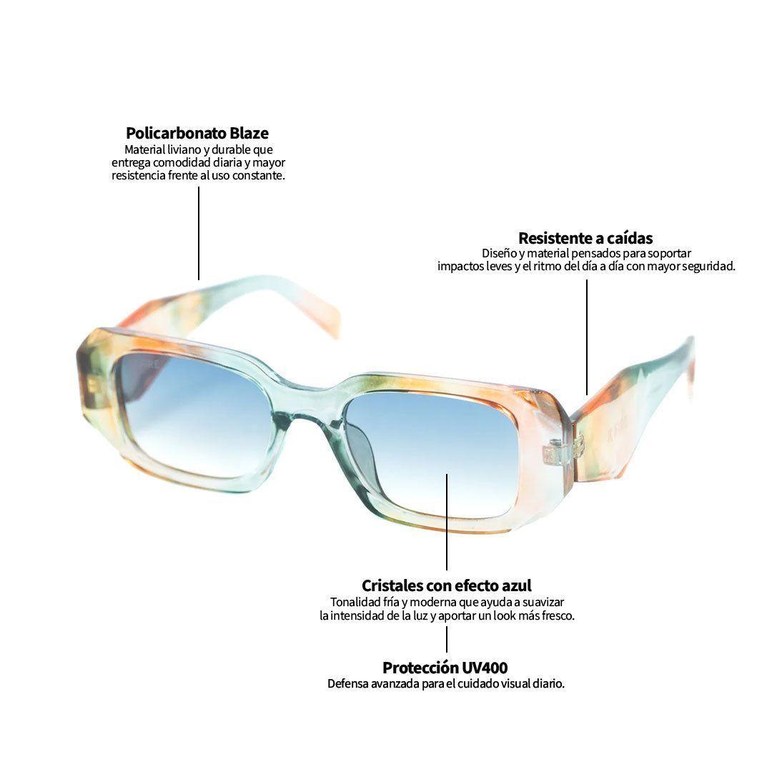 Lente de sol Bombay Rainbow / Azul UV400 X FIRE-5