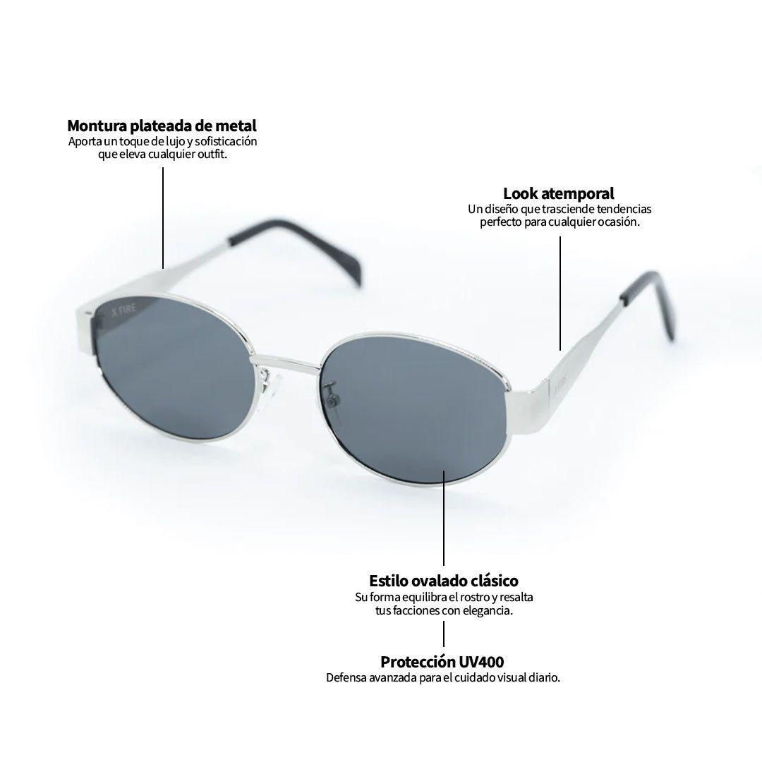Lente de sol plateado Armonia / Gris UV400 X FIRE-3