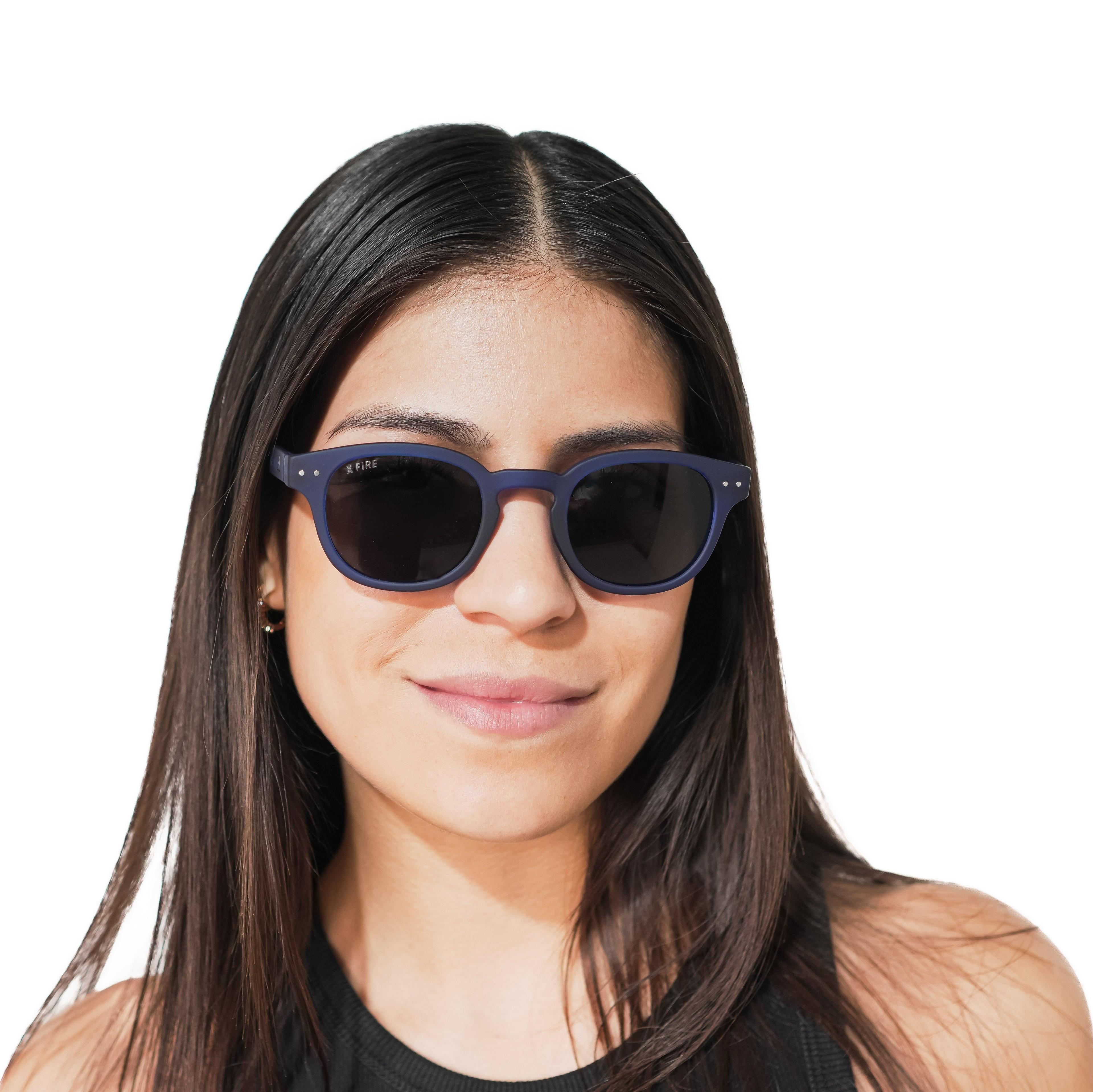 Lente de sol Azul Sergach / Negro UV400 X FIRE-1