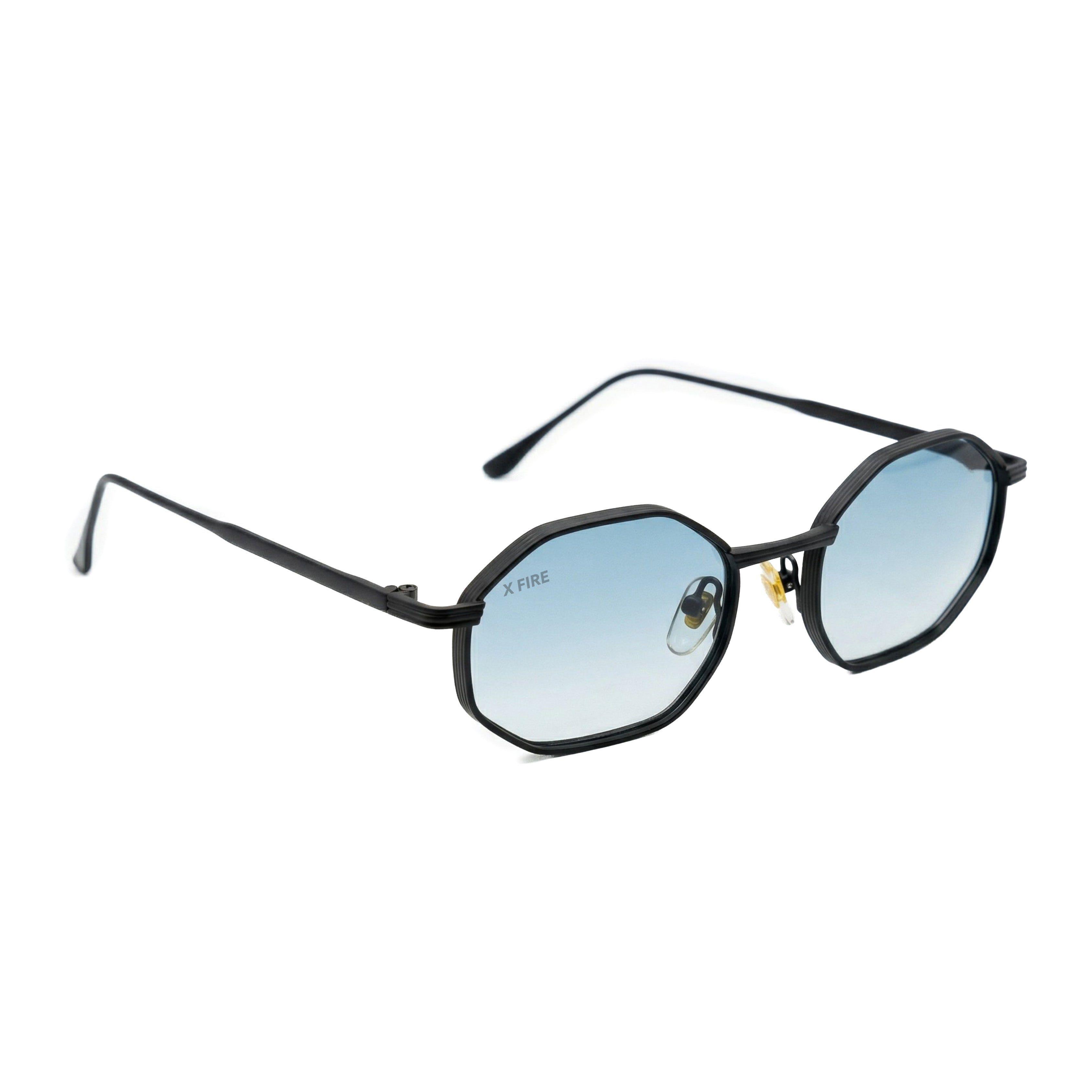 Lente de sol Negro Venchi / Transparente Azul UV400 X FIRE-1