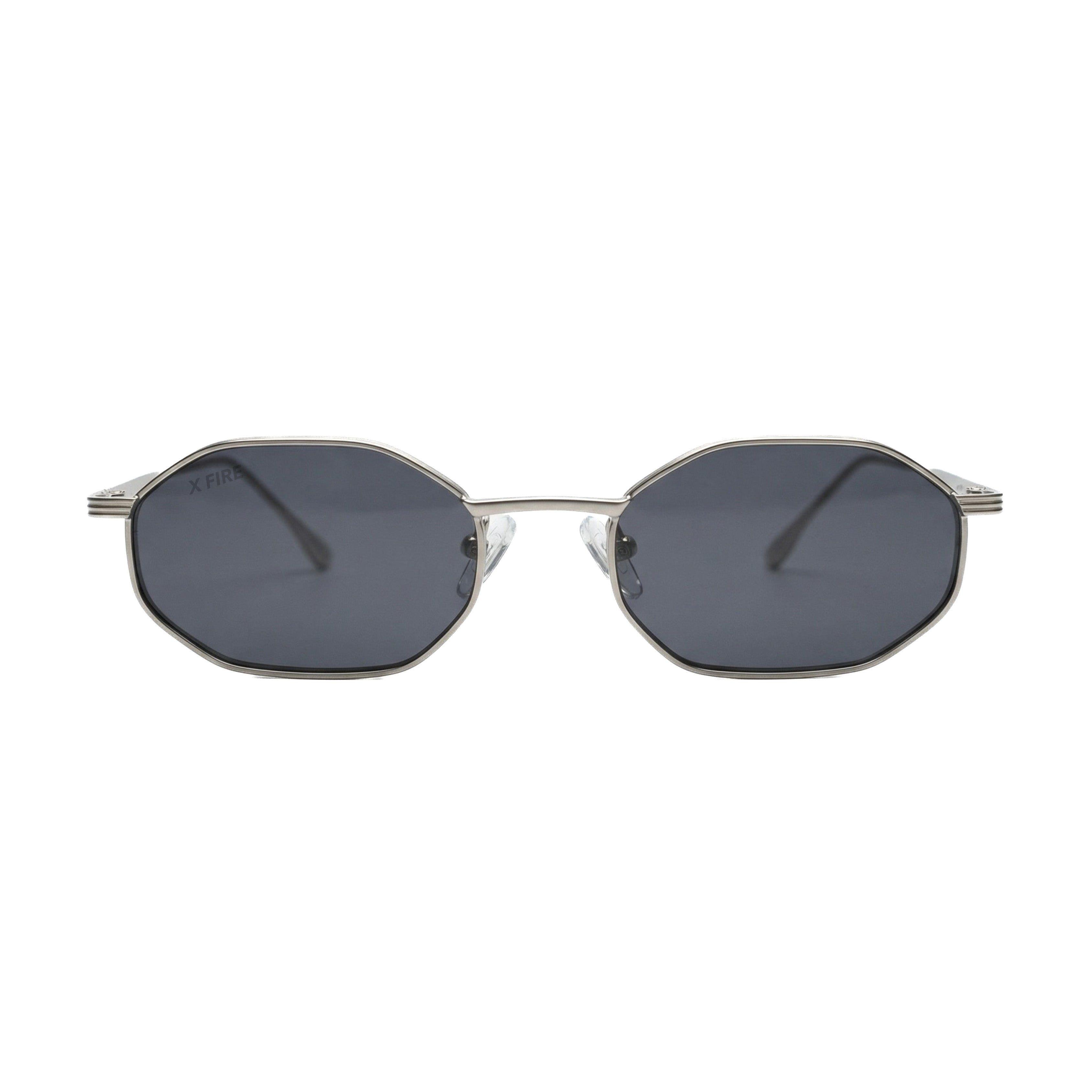 Lente de sol Plateado Venchi / Negro UV400 X FIRE-0