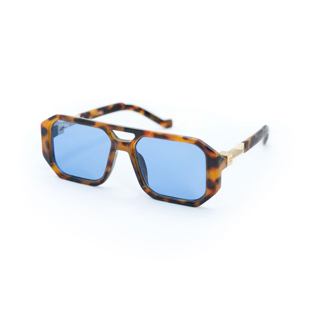 Lente de sol Bali 2.0 Animal Print / Azul UV400 X FIRE-2