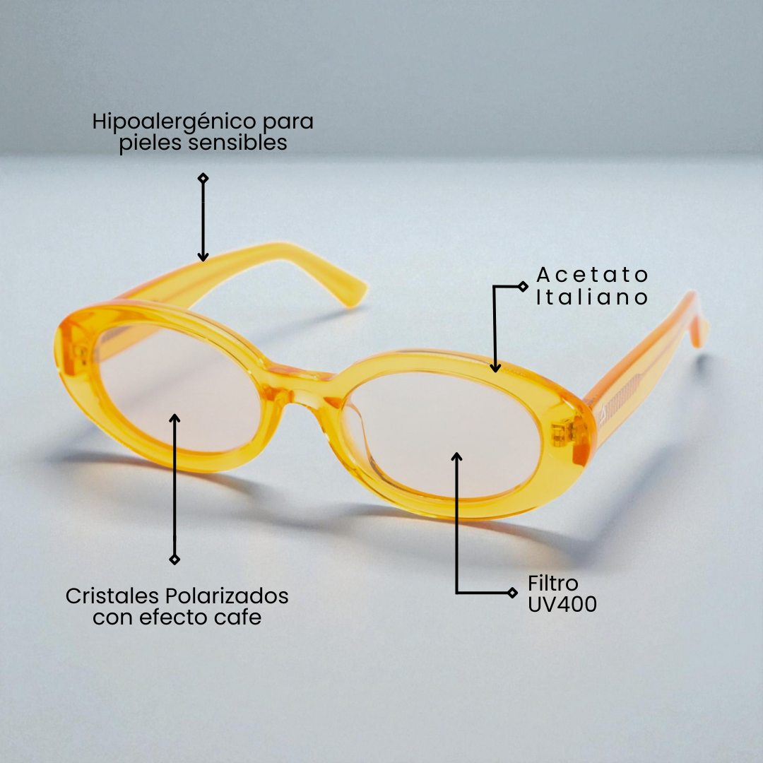 Lente de sol Mainz Naranja / Café Transparente UV400 X FIRE-7