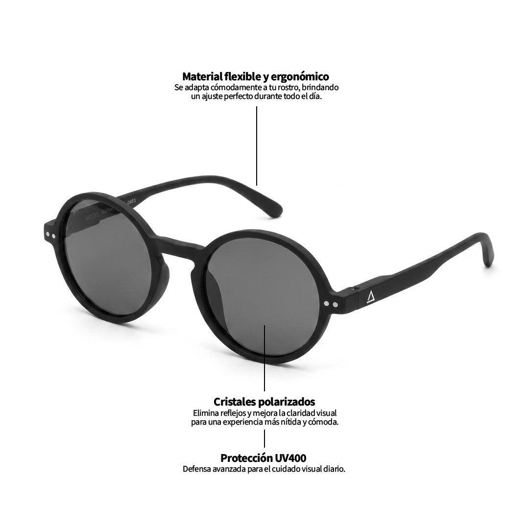 Lente de sol negro Hakim / Negro UV400 X FIRE-9