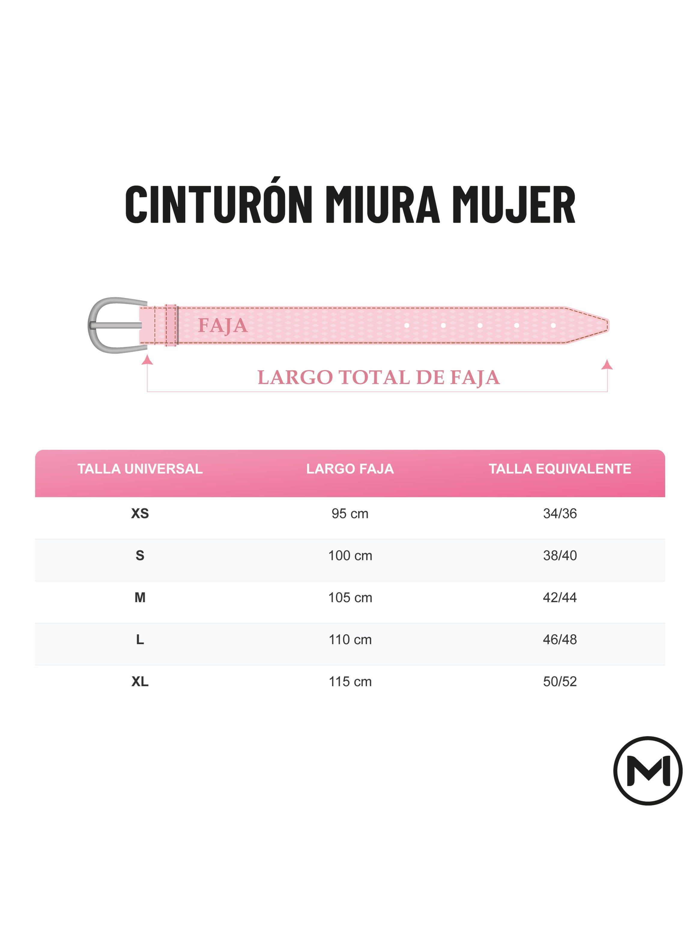 Cinturón Mujer Miura Mod. Maya 100% Cuero Natural-5