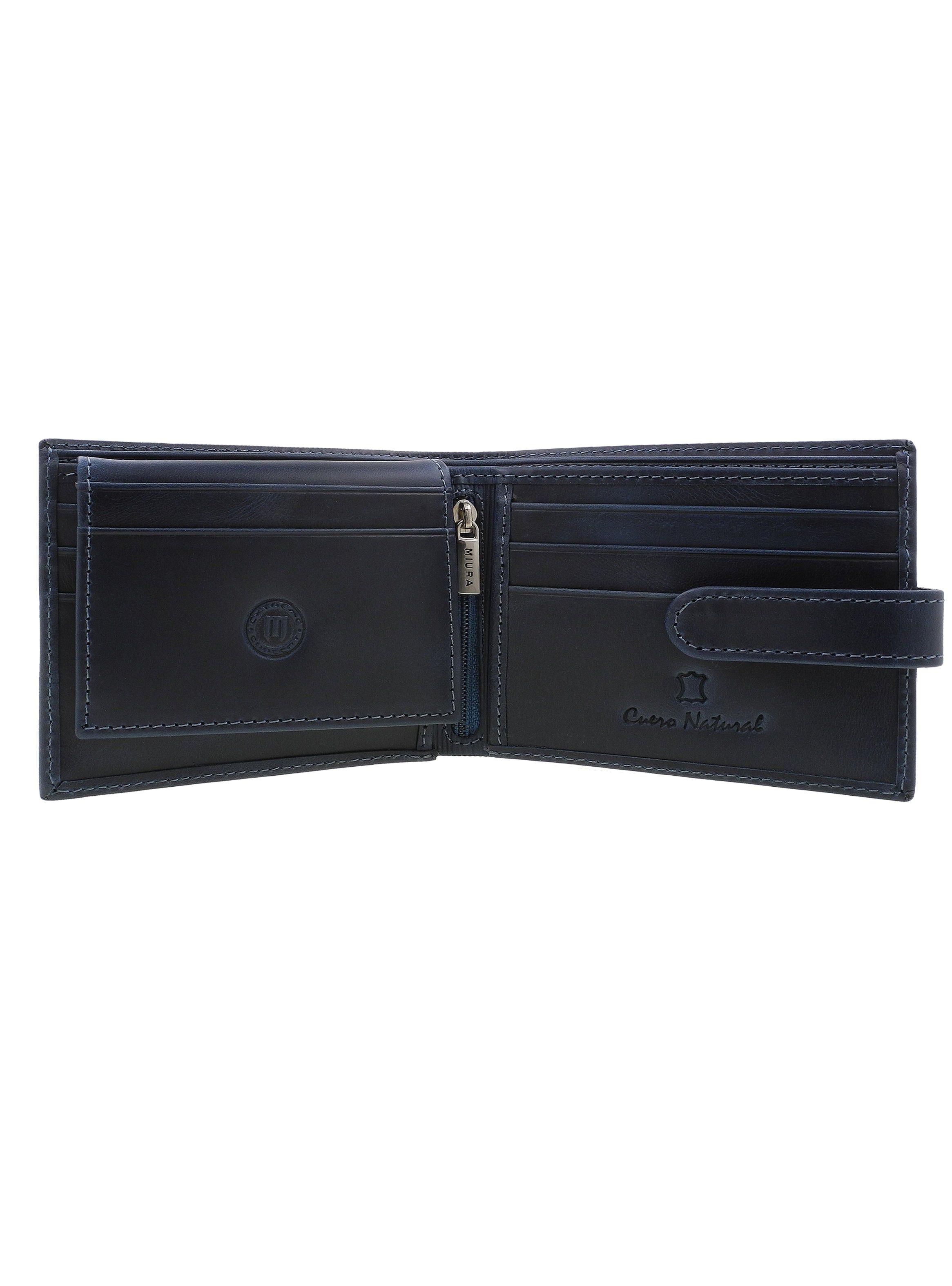 Billetera Hombre Miura Mod. Donato 100% Cuero Natural con protección RFID con tarjetero adicional-1