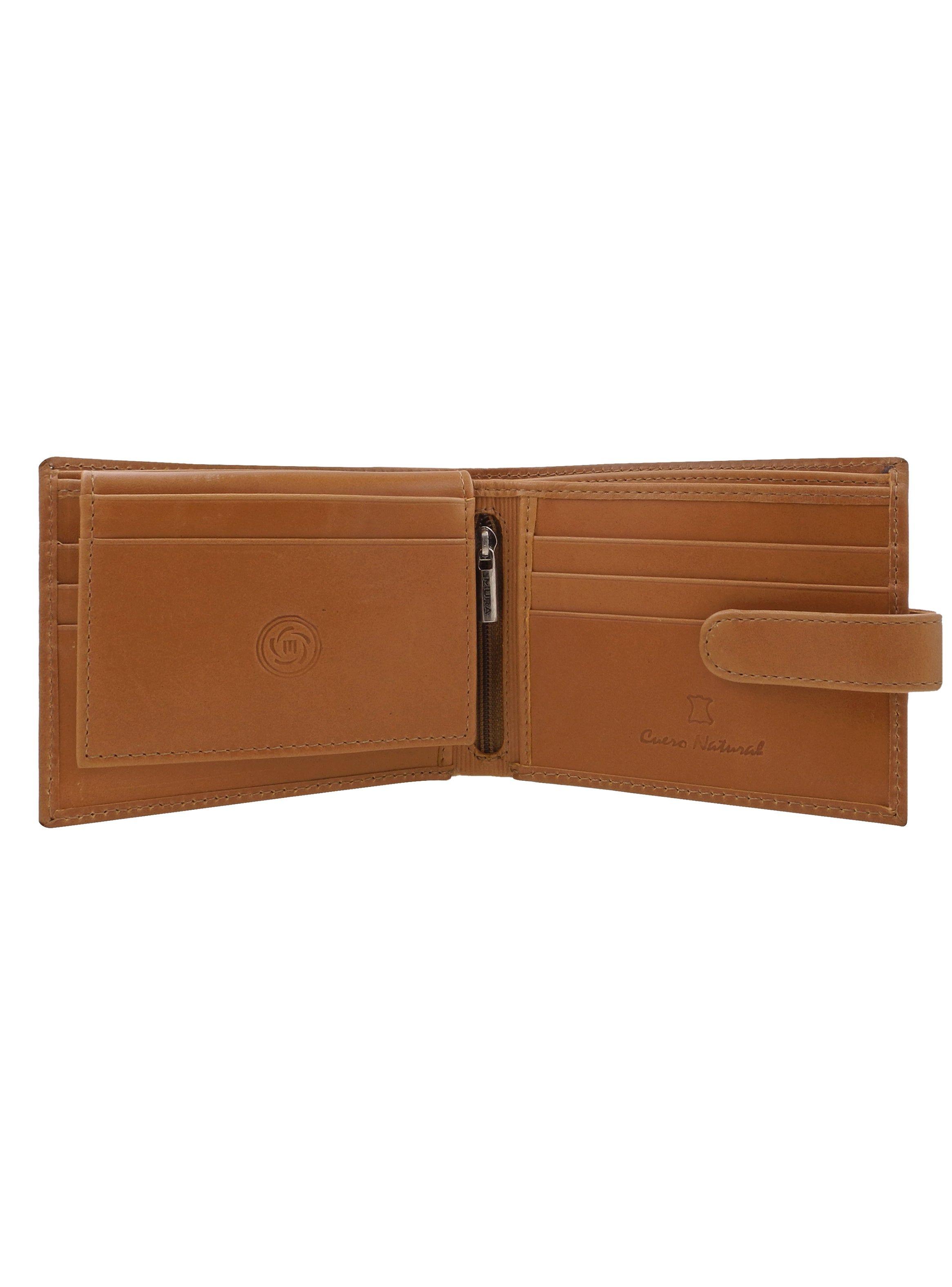 Billetera Hombre Miura Mod. Donato 100% Cuero Natural con protección RFID con tarjetero adicional-2