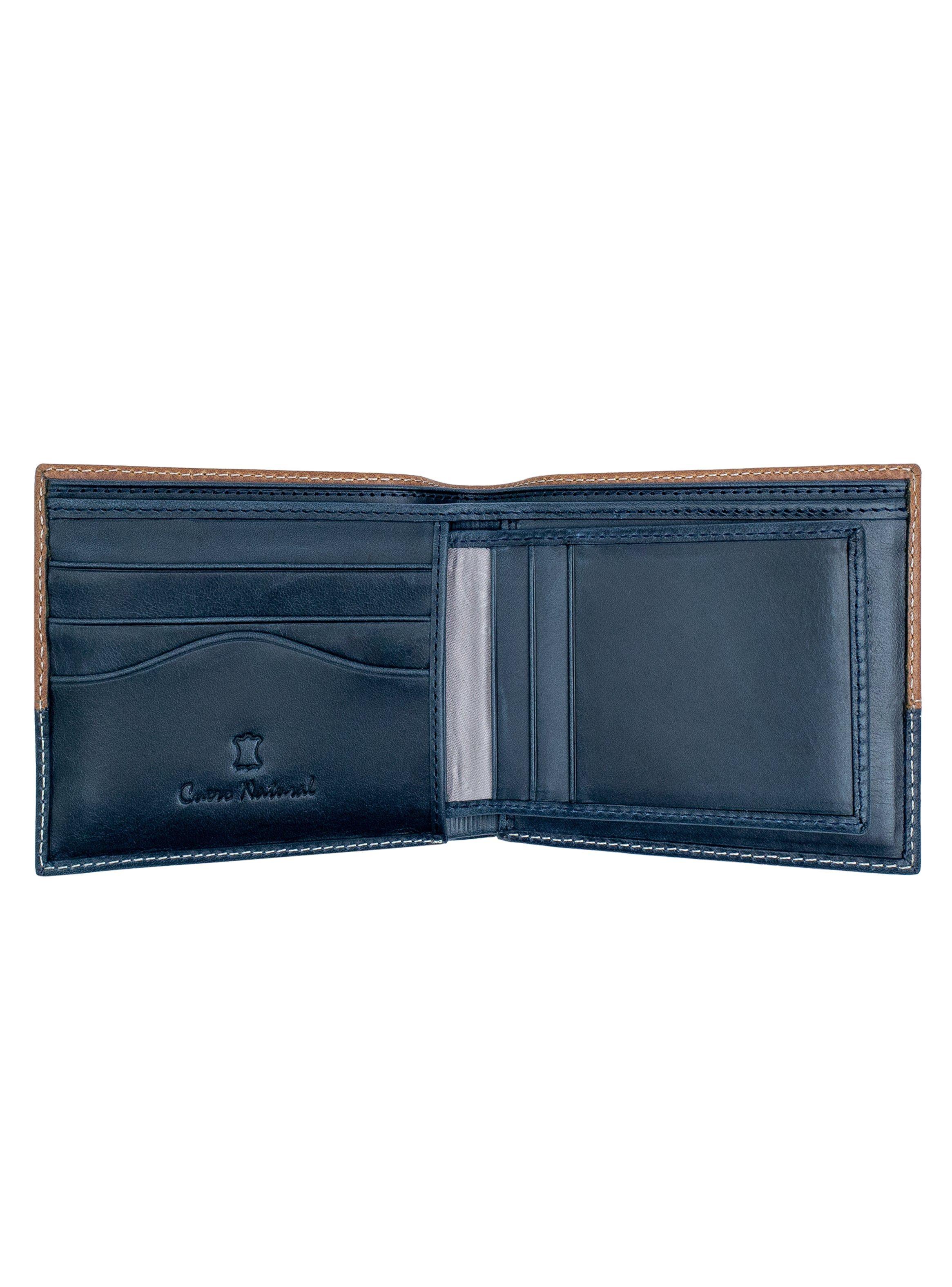 Billetera Hombre Miura Mod. Arnold 100% Cuero Natural con protección RFID con tarjetero adicional-1