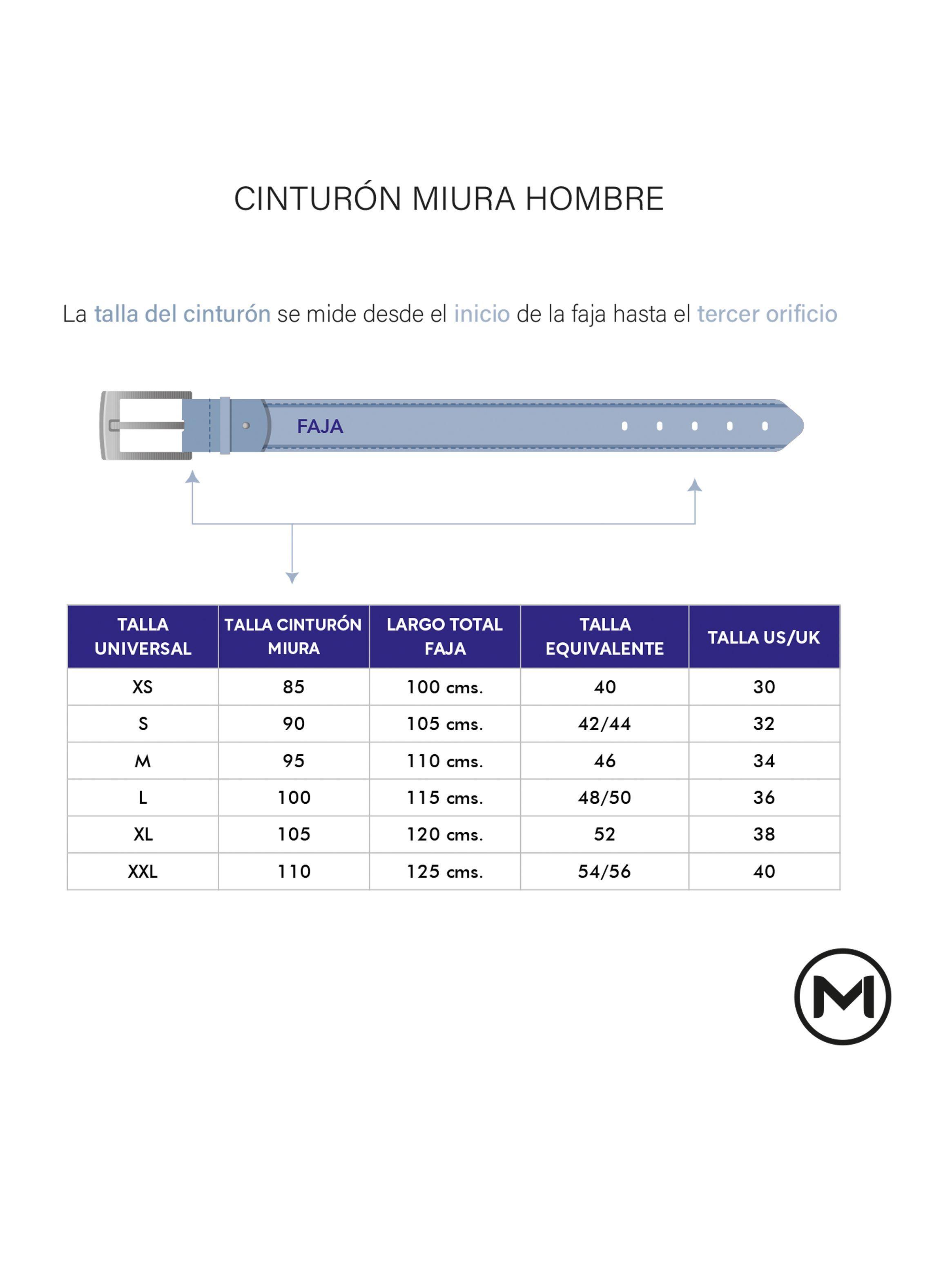 Cinturón Miura Hombre Mod. Donato 100 % Cuero-4