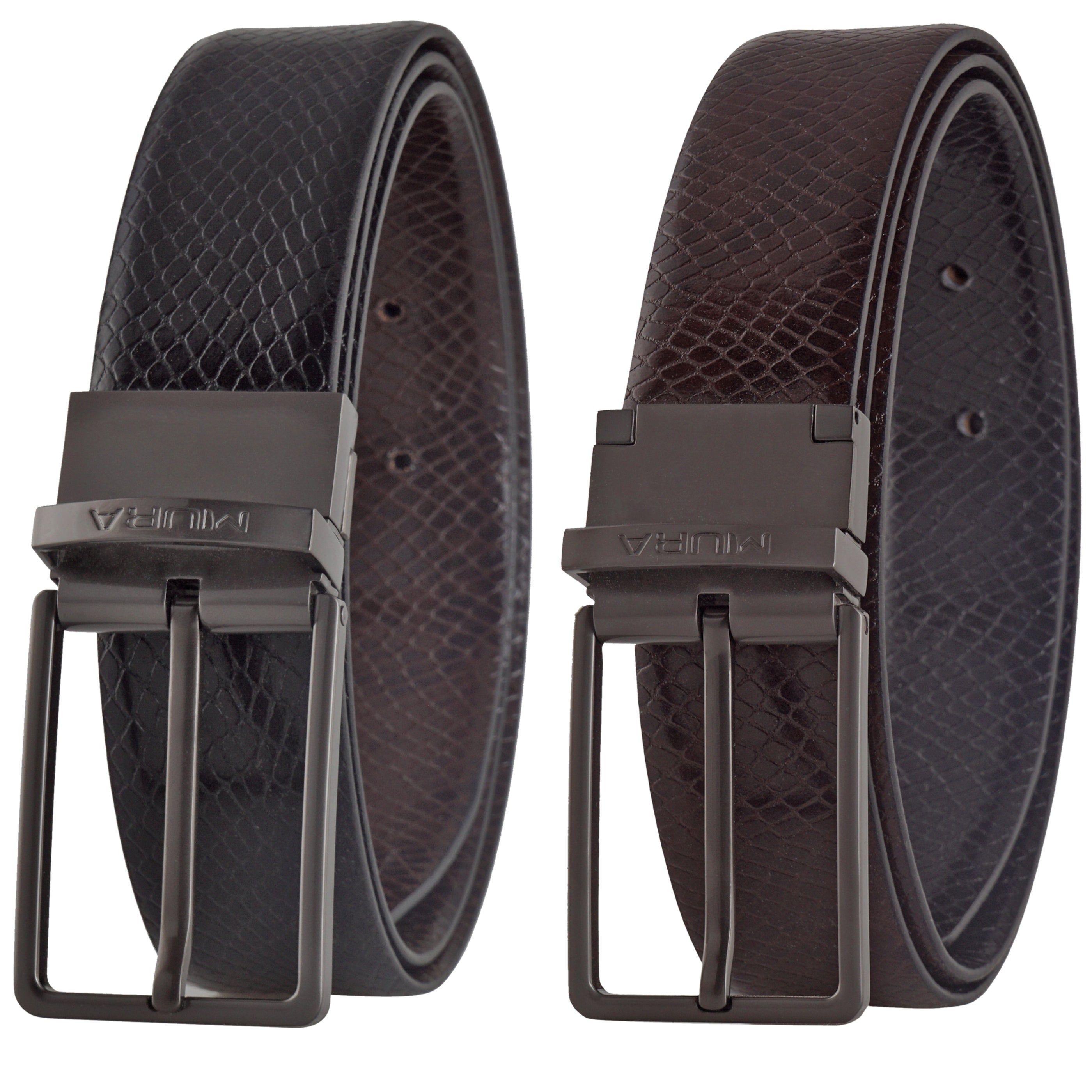 Cinturón Reversible Hombre Miura Mod. Ajax 100% Cuero Natural-0