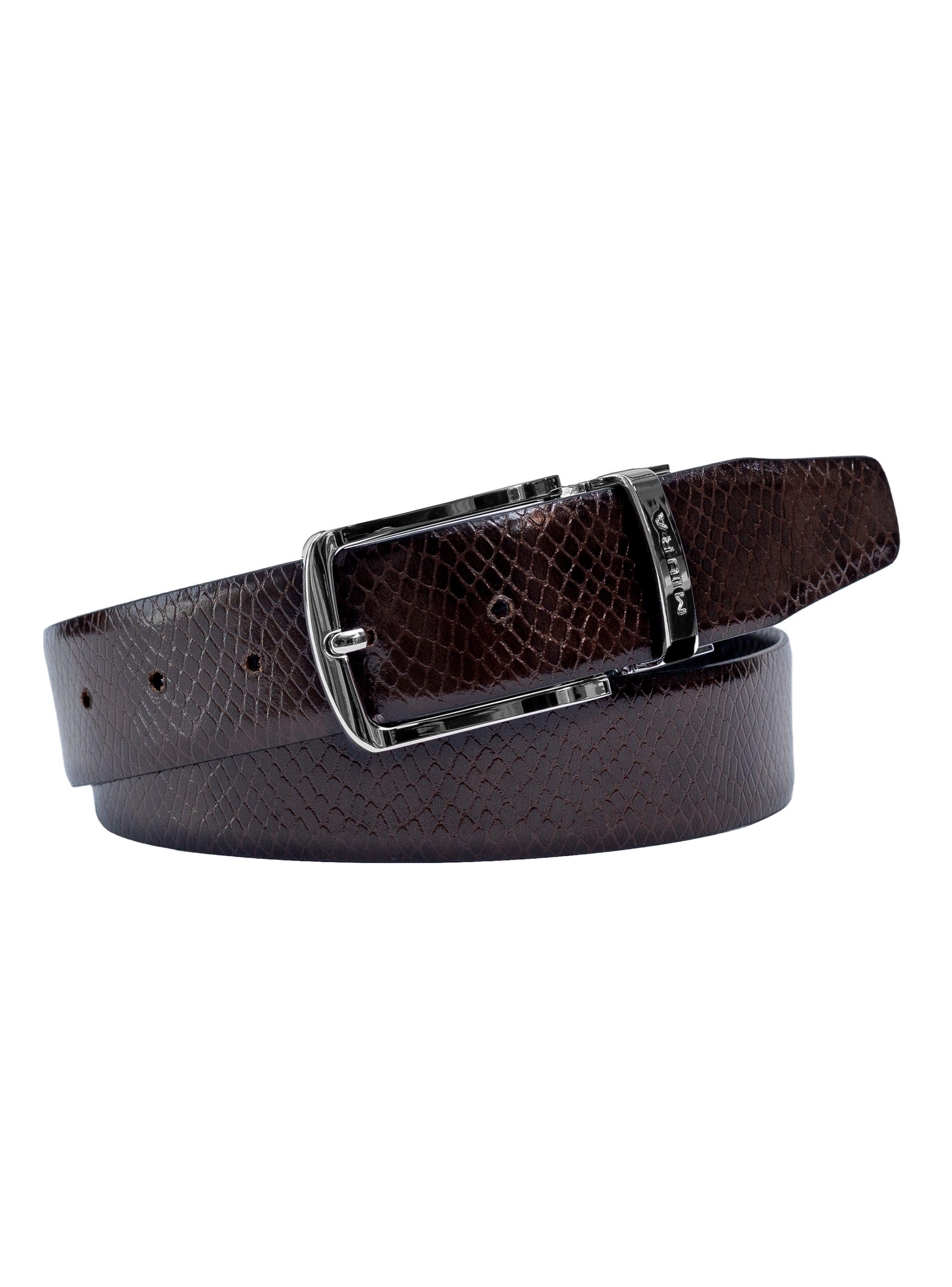 Cinturón Reversible Hombre Miura Mod. Ajax 100% Cuero Natural-0