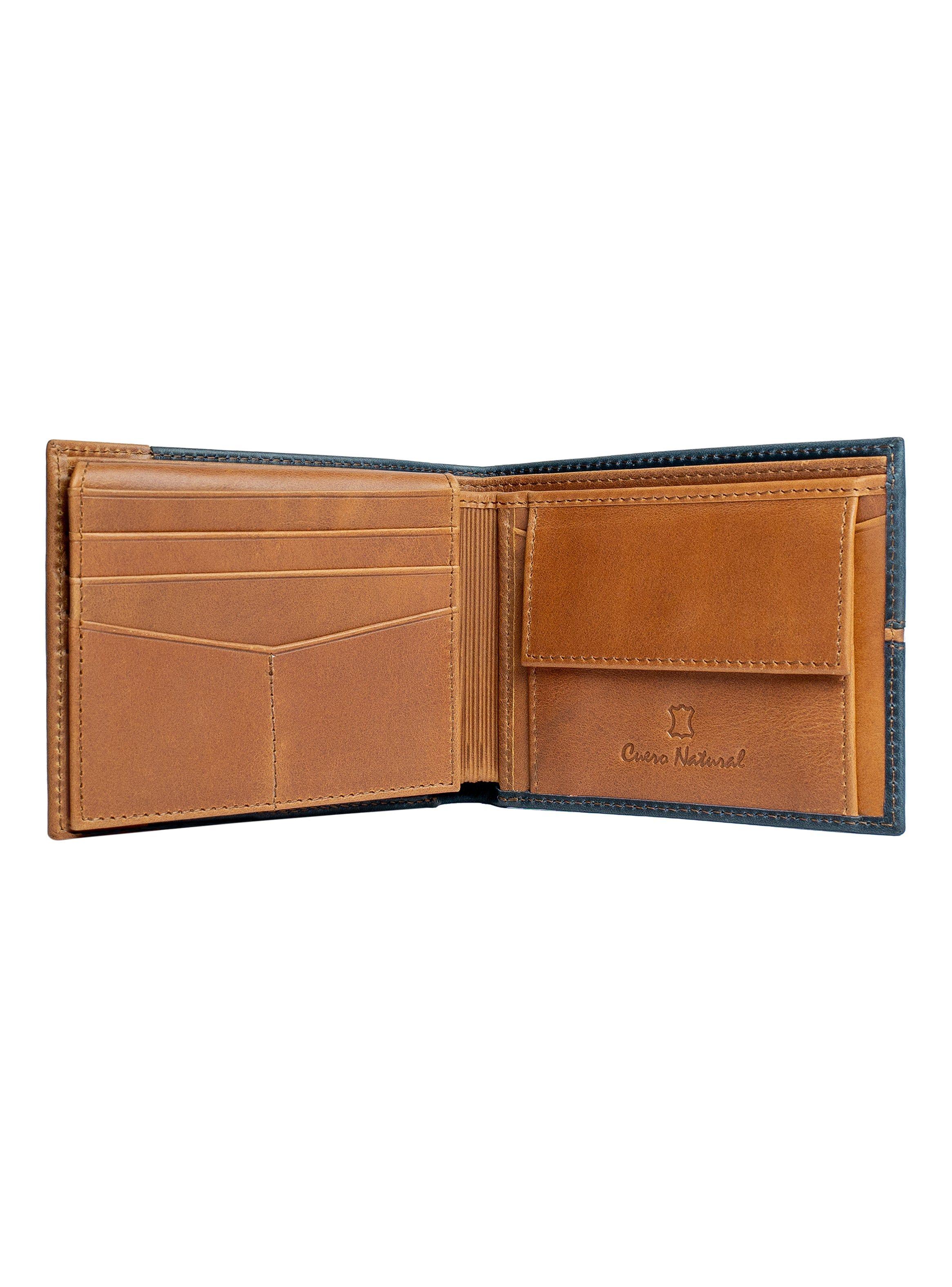 Billetera Hombre Miura Mod. Joe 100% Cuero Natural-1