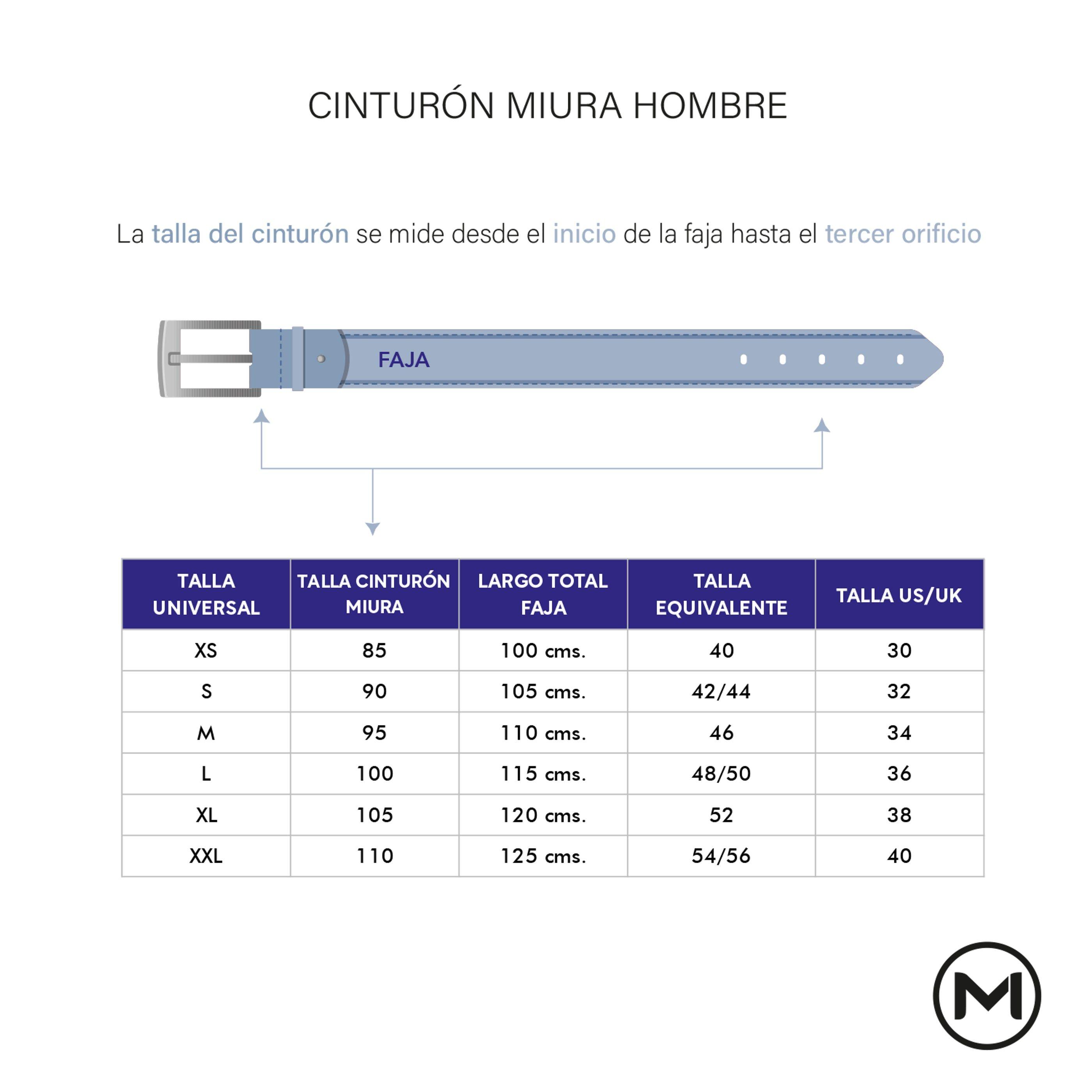 Cinturón Hombre Miura Mod. Murat 100% Cuero Natural-4