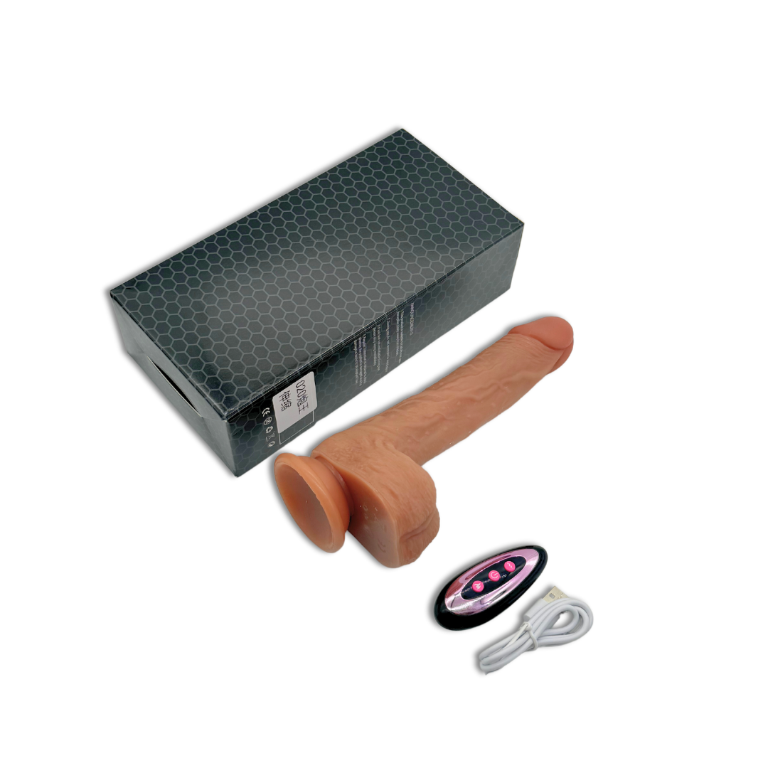 Vibrador Dildo percutor con calefacción a control Scorpio -3