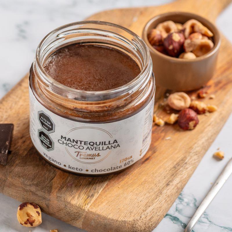 Mantequilla Choco- Avellana, Sin Azúcar, Keto y Vegana, 170 gr, Marca Tremus-0