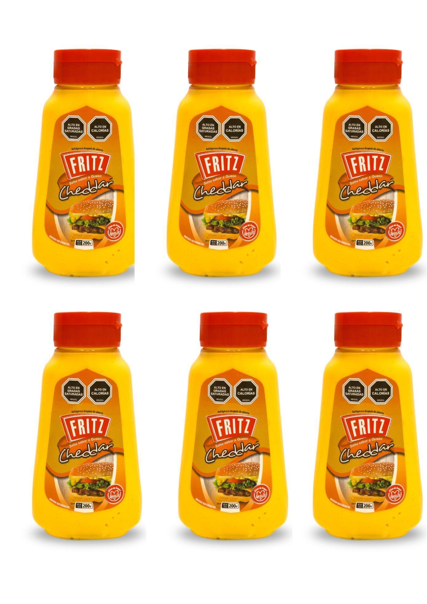 Salsa De Queso Cheddar Fritz Pack X 6 Unidades-0